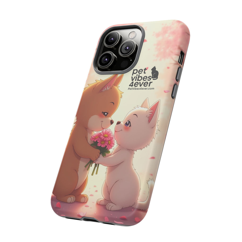 Cute Pet Phone Case, Animal Lovers Gift, Valentine’s Day Present, Custom Phone Cover, Happy Couple Design, Pet Vibes Forever