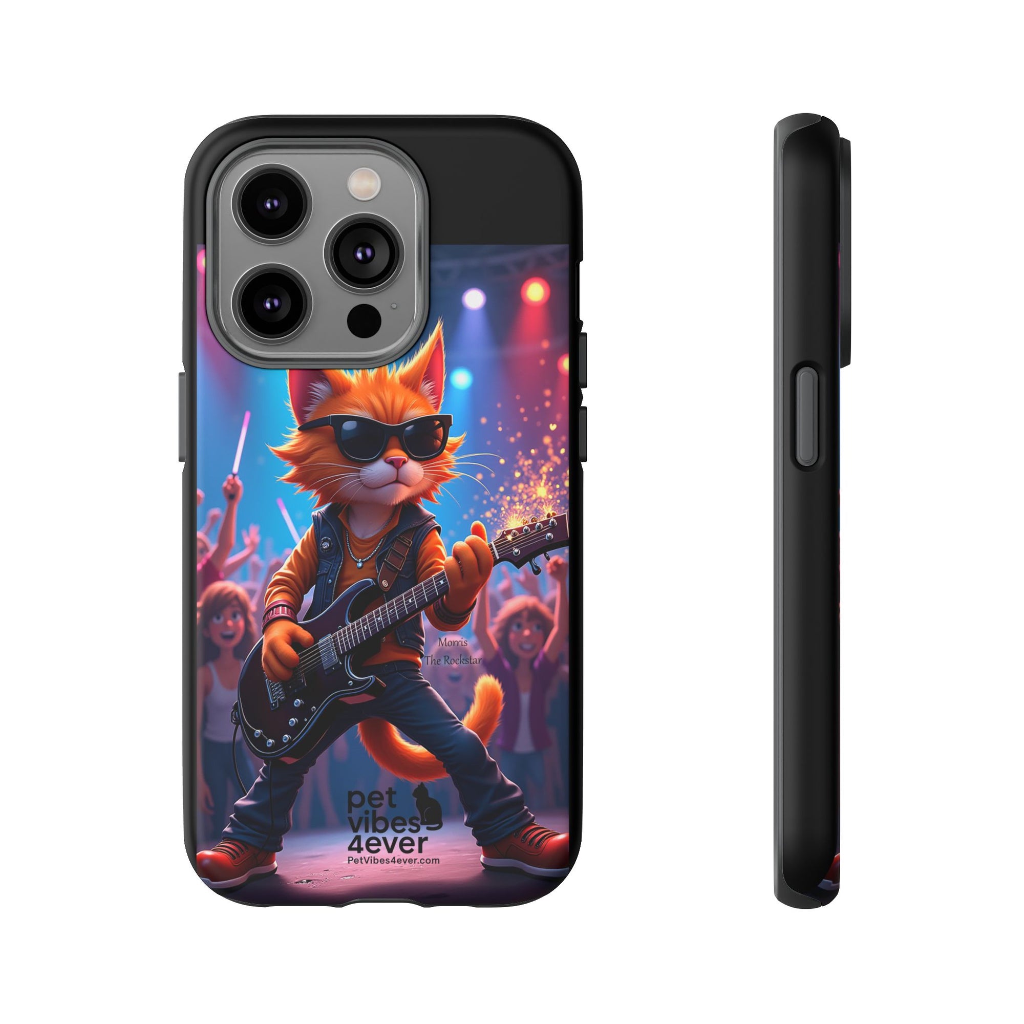 Rocking Cat Phone Case, Fun Cat Phone Cover, Cool Pet Vibes Gift, Music Lover Accessory, Unique Cat Phone Case