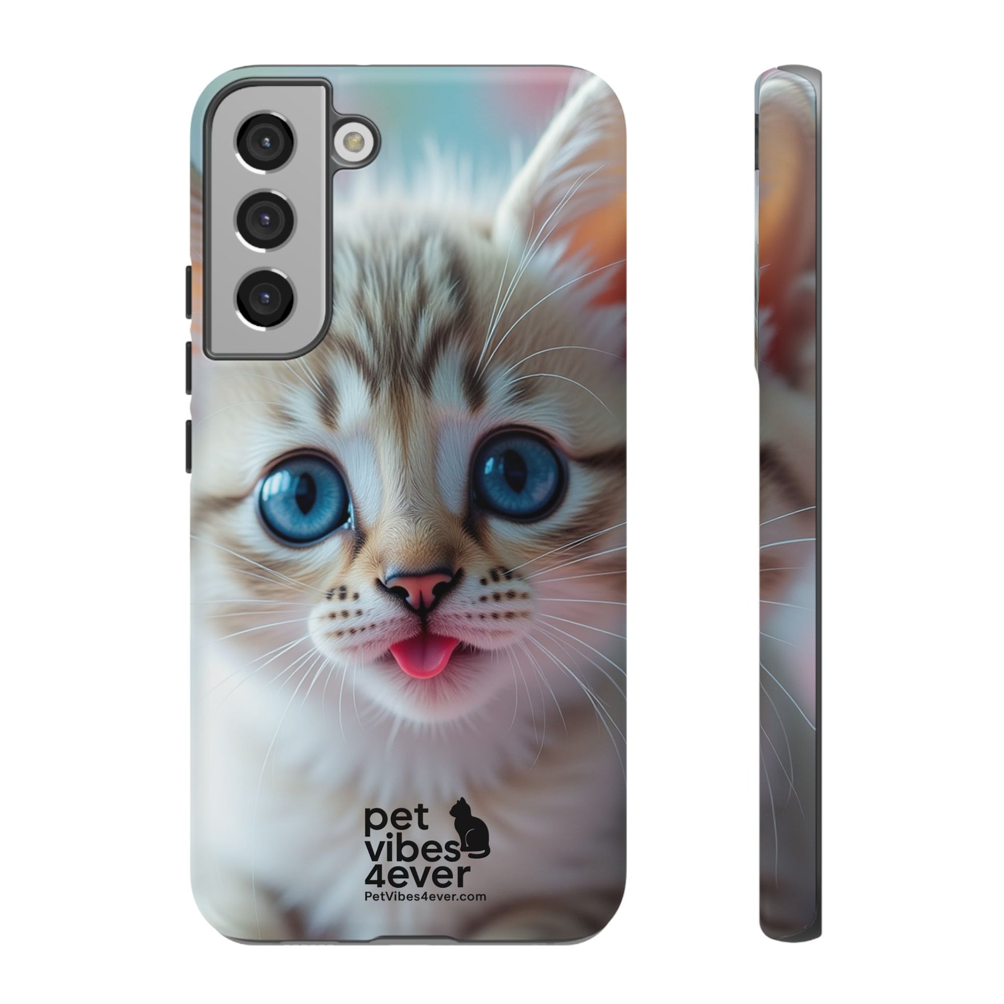 Cute Cat Phone Case with Pet Vibes, Perfect Gift for Cat Lovers, Fun Tech Accessories for Birthdays, Animal Lovers, Kawaii Style