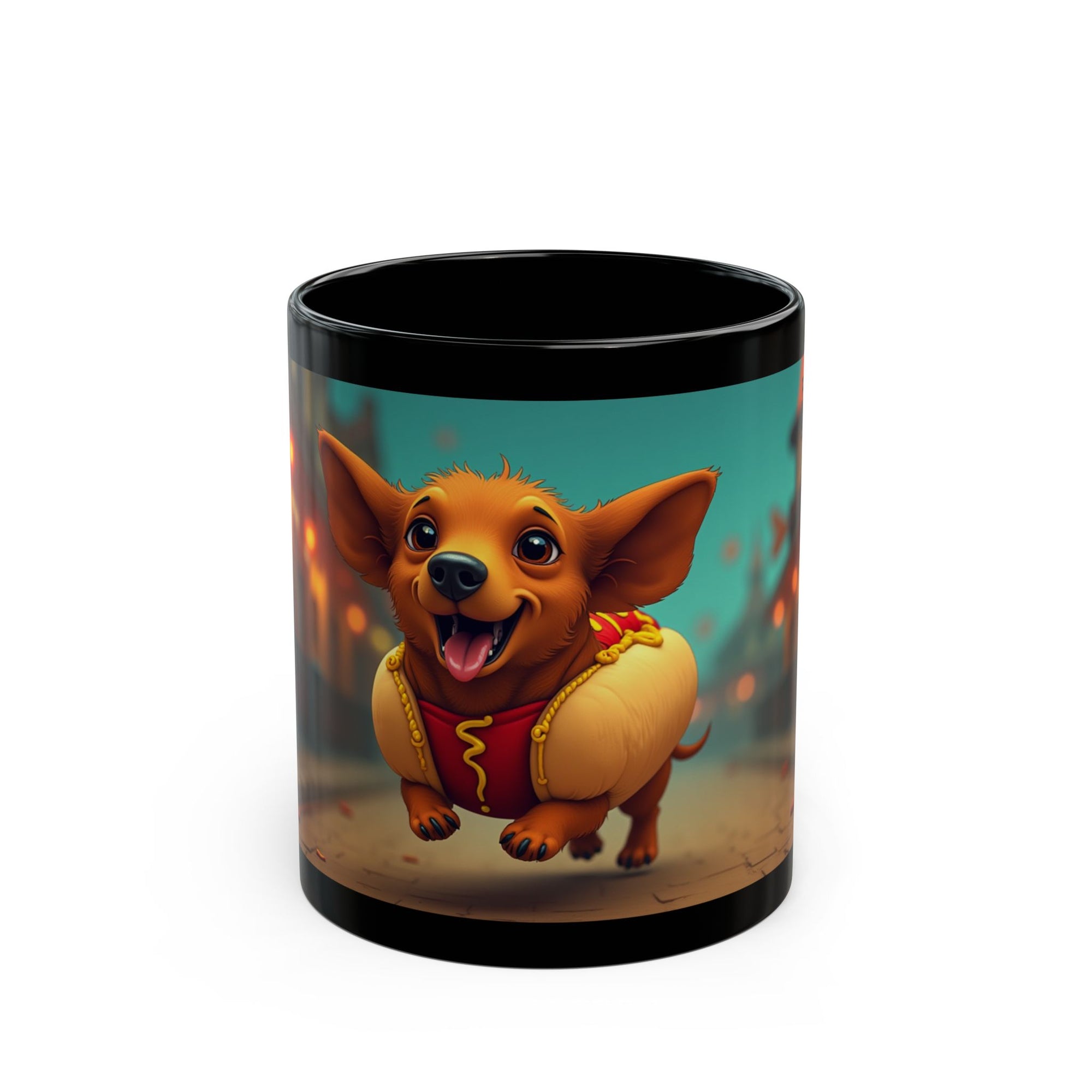 Funny Corgi Black Mug, Cute Dog Lover Gift, Ceramic Coffee Cup, Pet Lover Present, Animal-Themed Drinkware, Birthday Gift