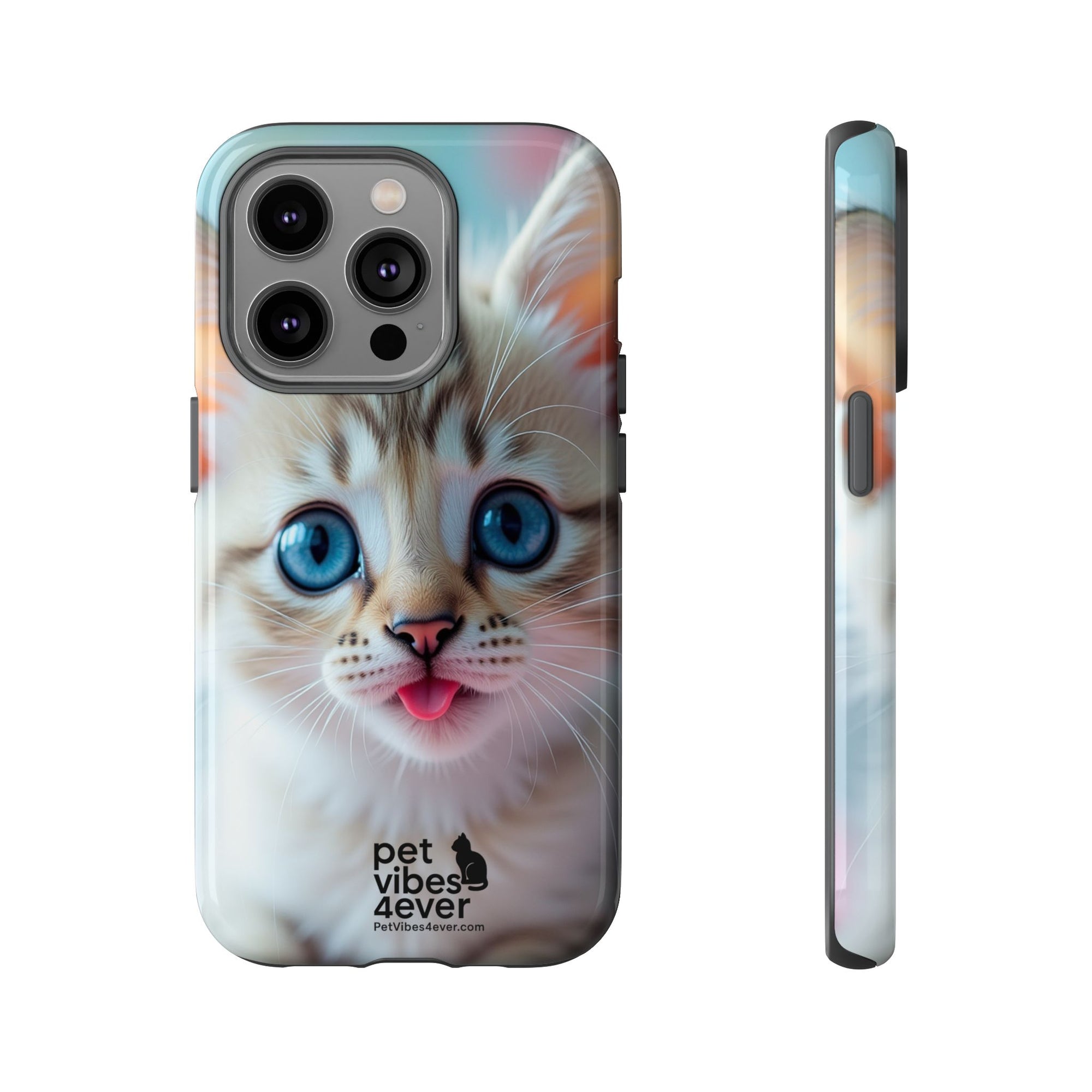 Cute Cat Phone Case, Pet Lover Gift, Unique Phone Cover, Animal Design Accessory, Fun Pet Vibes, Kitty Protection Shell