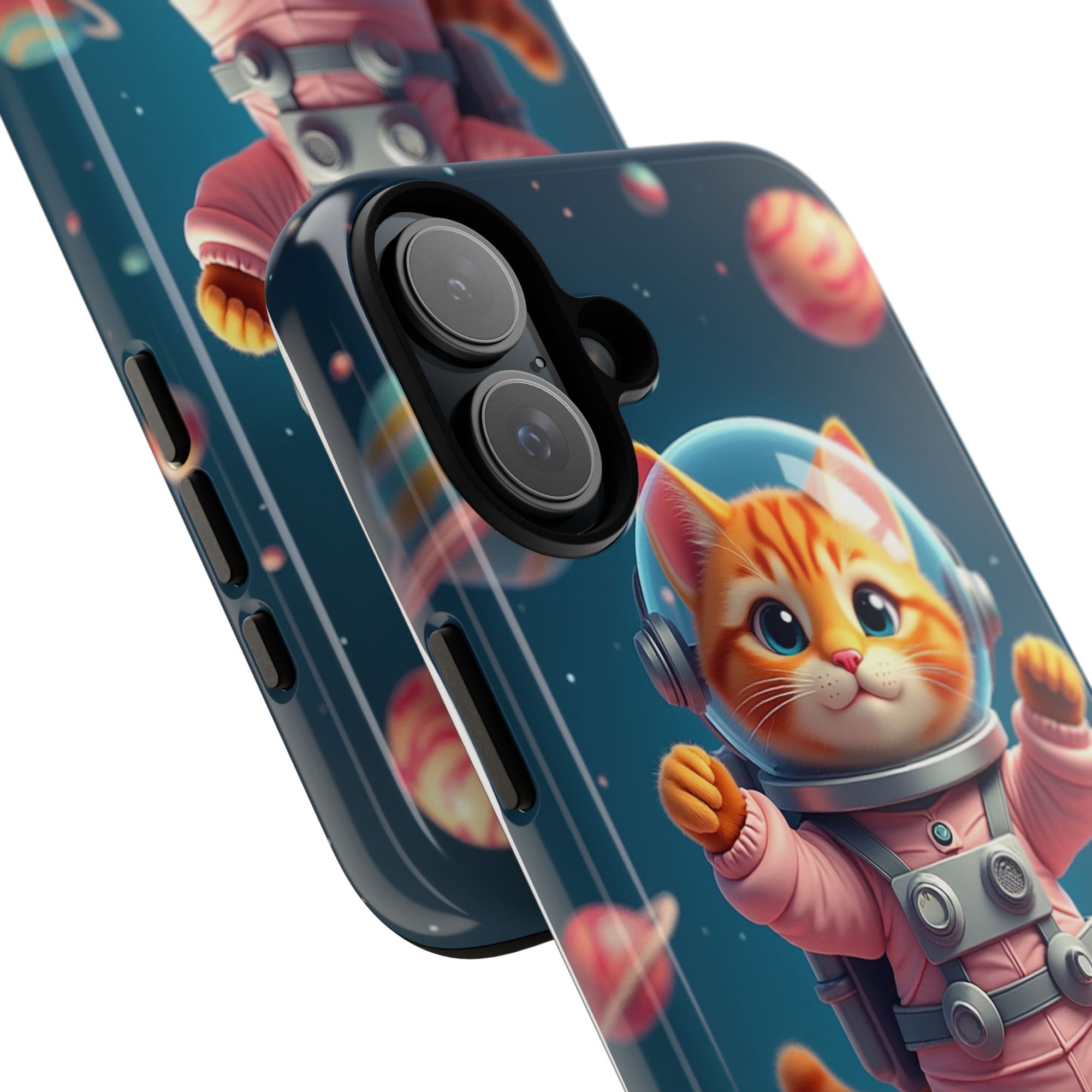 Cute Cat Phone Case, Cat Lovers Gift, Astrological Accessories, Fun Tech Gear, Space Theme Phone Cover