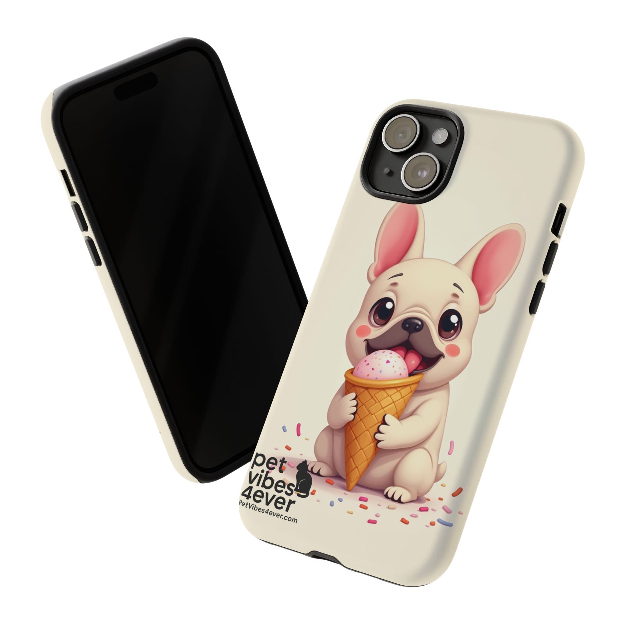 Cute Dog Case, Adorable Puppy Phone Cover, Pet Lover Gift, Ice Cream Design, Fun Accessories for Pet Owners