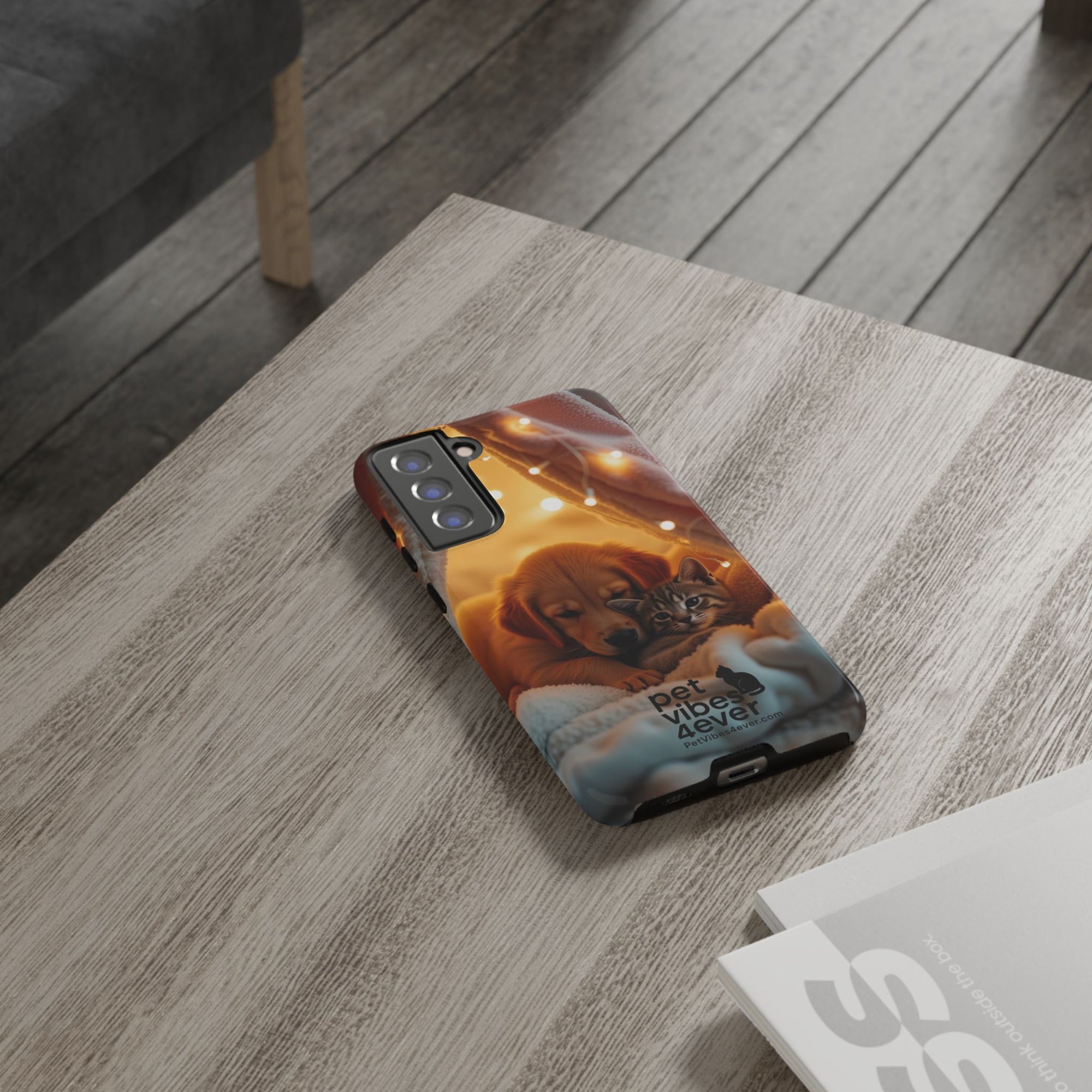 Pet Vibes Phone Case - Cute Dog & Cat Design, Animal Lover Gift, Customizable Pet Phone Cover, Collage Print Case for Kids