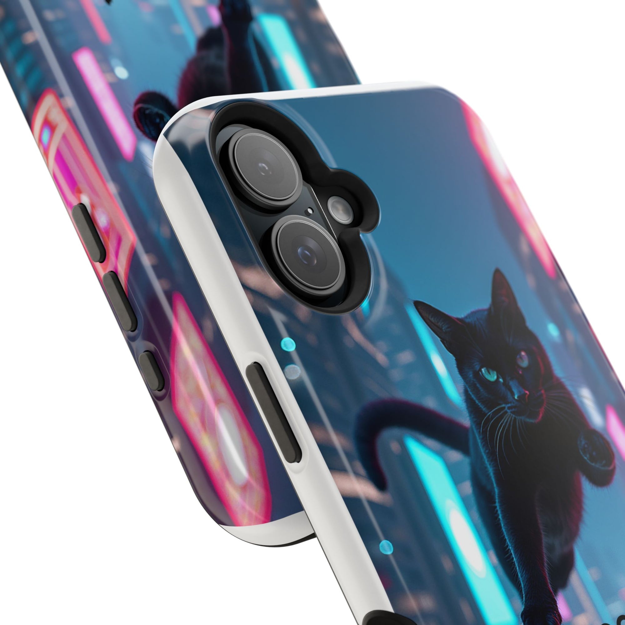 Cat-Themed Phone Case with Pet Vibes Design, Impact-Resistant Phone Case, Gift for Cat Lovers, Cute Pet Merchandise, Stylish Phone Accessory