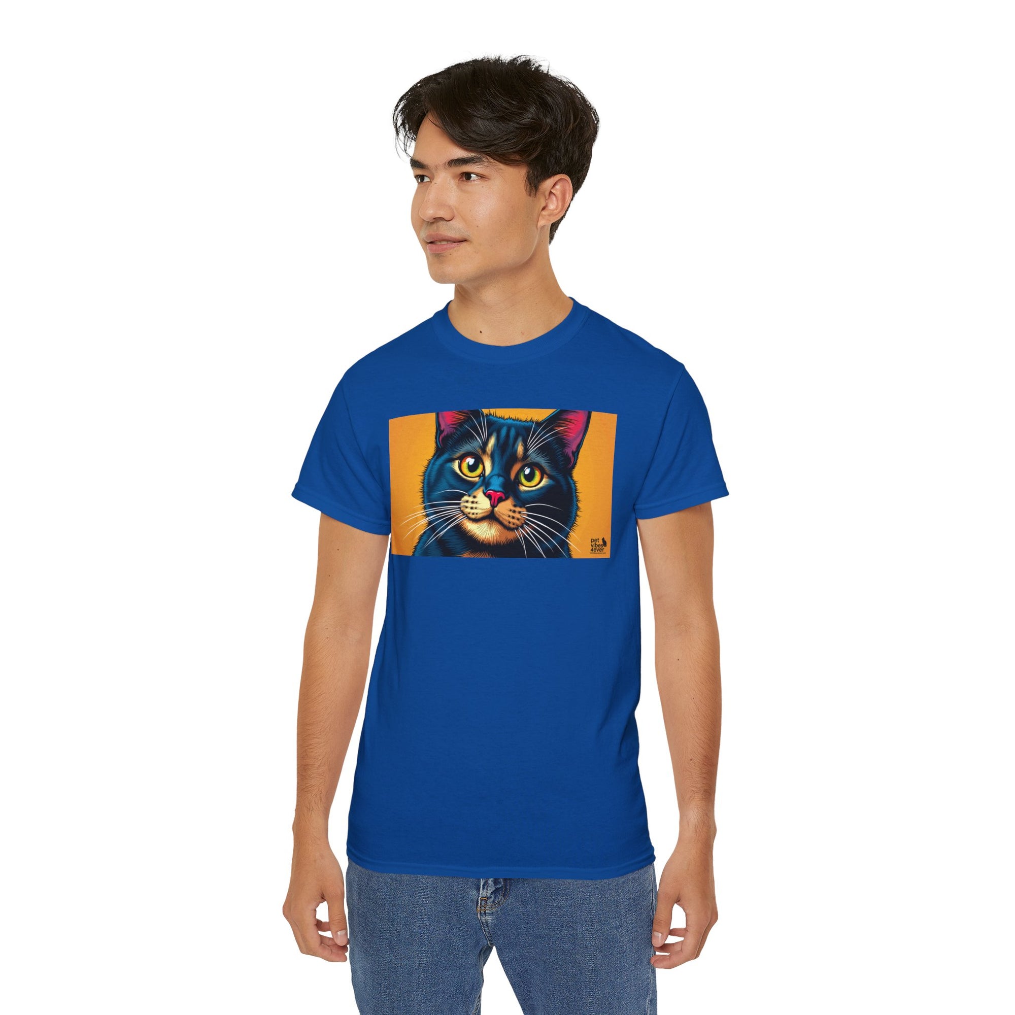 Whimsical Cat Art Tee, Funny Cat Lover Shirt, Gift for Cat Owners, Unique Pet Theme Apparel, Cozy Everyday Wear, Birthday Gift
