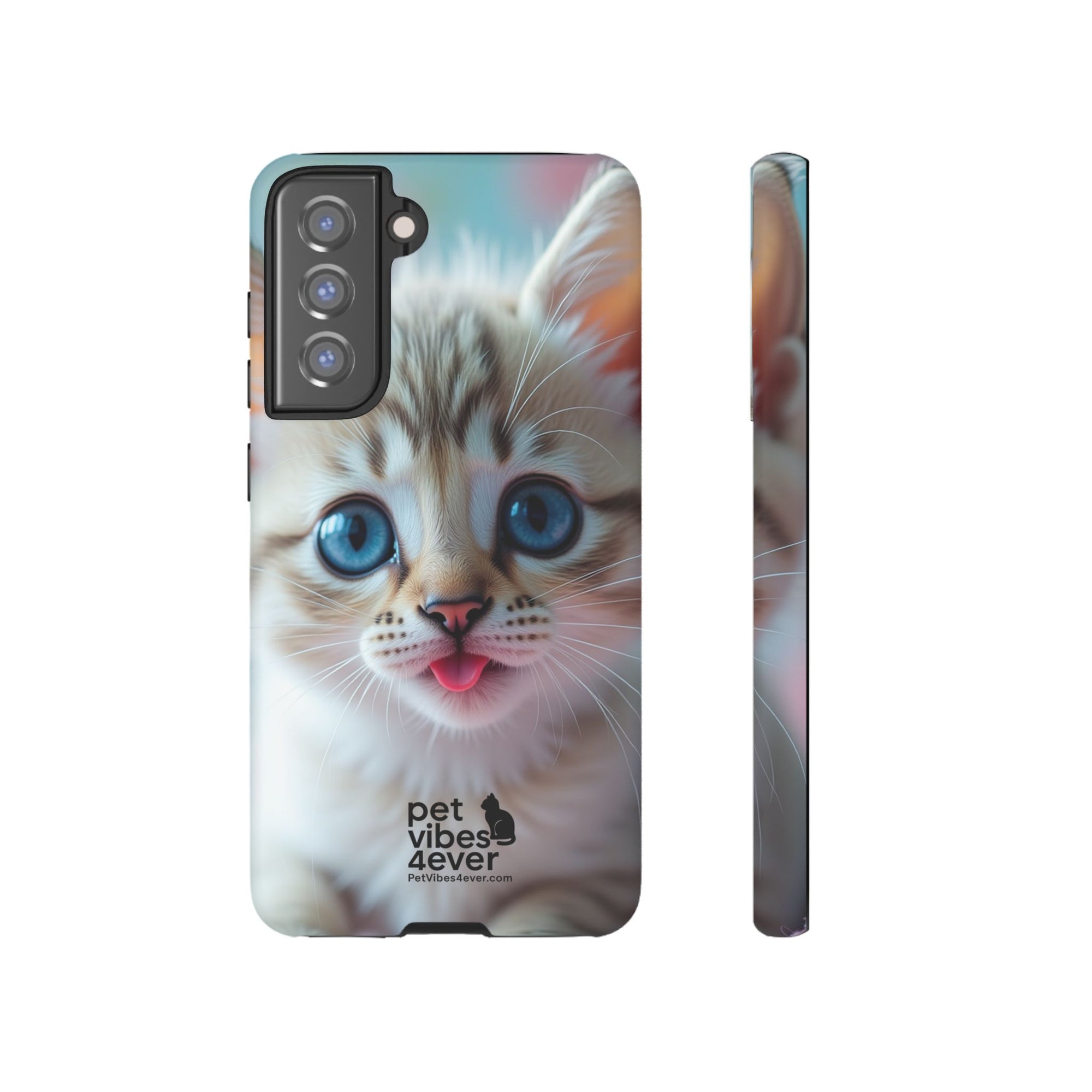 Cute Cat Phone Case with Pet Vibes, Perfect Gift for Cat Lovers, Fun Tech Accessories for Birthdays, Animal Lovers, Kawaii Style