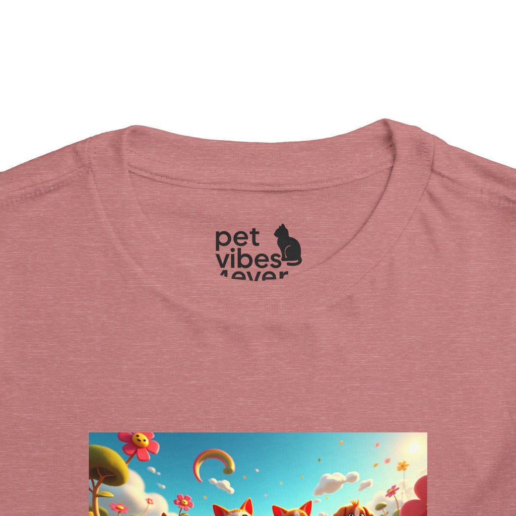 Colorful Toddler Short Sleeve Tee, Fun Kids T-Shirt, Summer Playwear, Birthday Gift, Rainbow Design Tee, Everyday Playwear