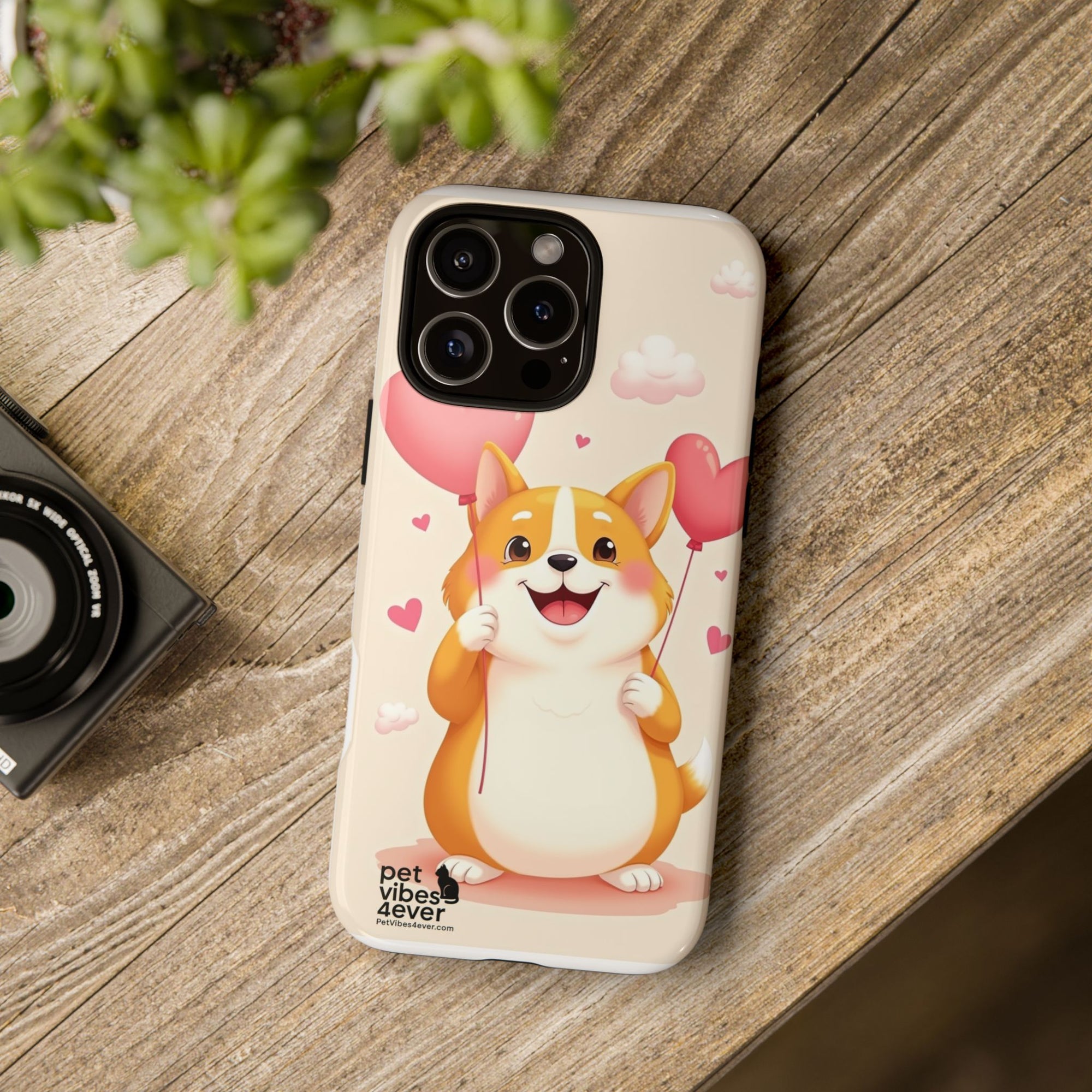 Corgi Love Phone Case, Cute Pet Gift, Animal Lover Accessory, Custom Phone Cover, Valentine's Day Gift