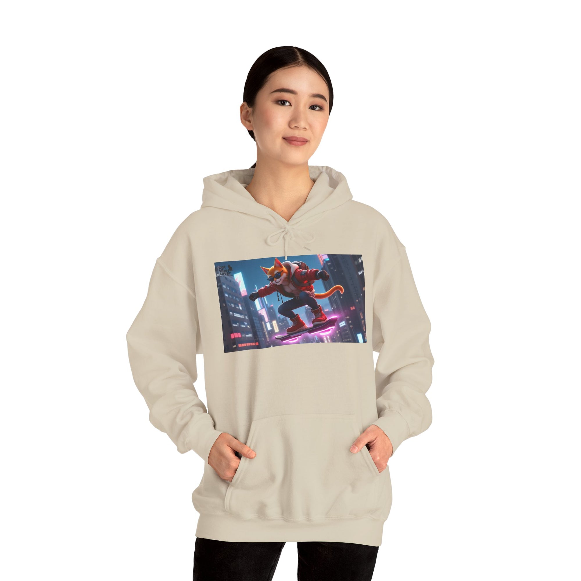 Urban Jungle Unisex Hoodie - Retro Neon Design, Streetwear Sweatshirt, Perfect for Teens, Gift for Video Game Lovers, Cozy Layering