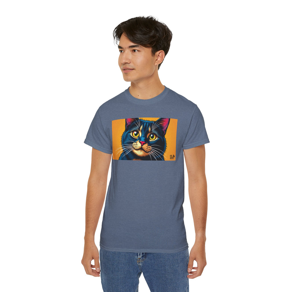 Whimsical Cat Art Tee, Funny Cat Lover Shirt, Gift for Cat Owners, Unique Pet Theme Apparel, Cozy Everyday Wear, Birthday Gift