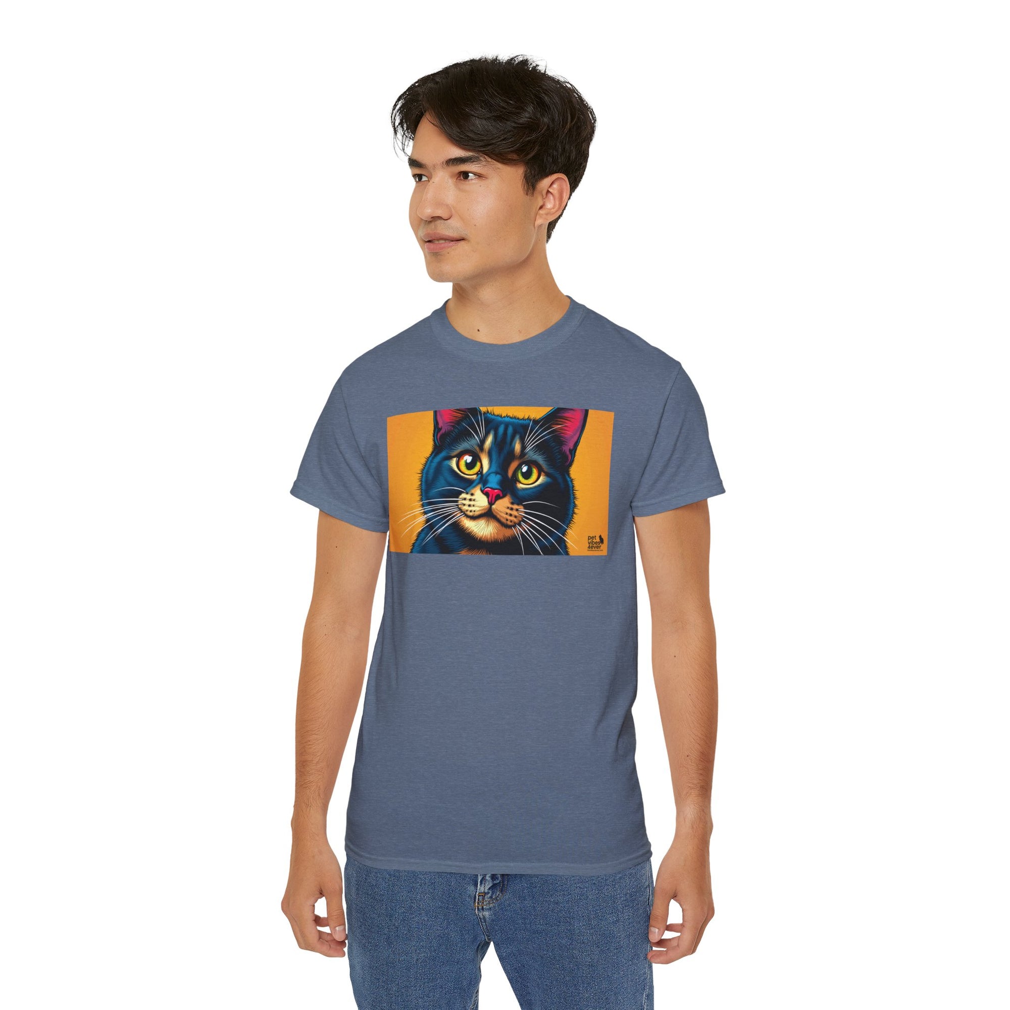 Whimsical Cat Art Tee, Funny Cat Lover Shirt, Gift for Cat Owners, Unique Pet Theme Apparel, Cozy Everyday Wear, Birthday Gift