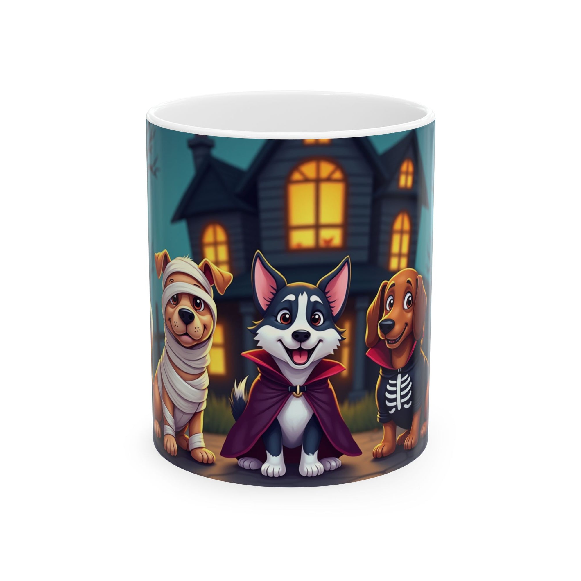 Spooky Pet-Themed Ceramic Mug for Dog Lovers | Halloween Gift, Cute Dog Mug, Pet Owner Coffee Cup, Dog Mom Gift, Fun Halloween Decor