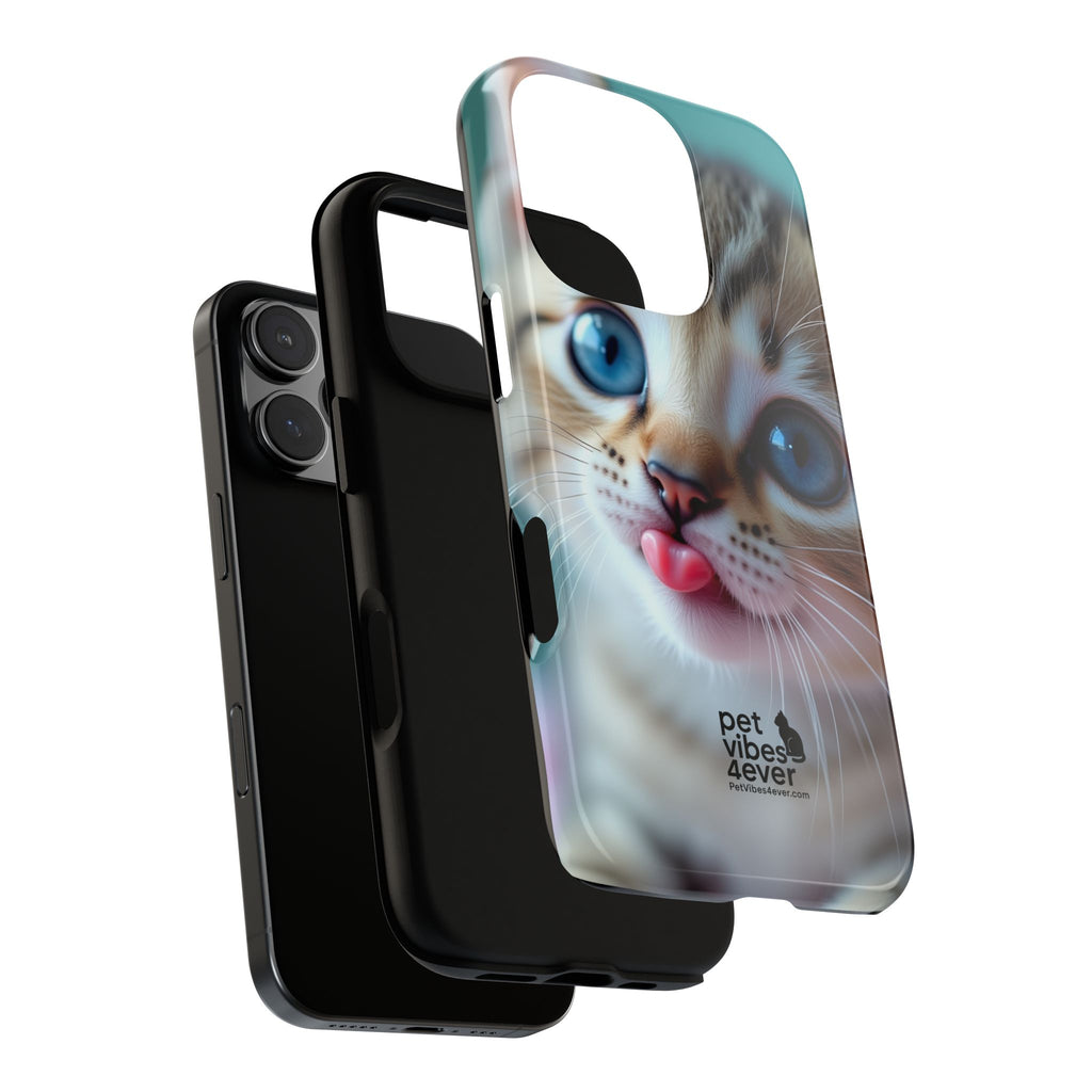 Cute Cat Phone Case, Pet Lover Gift, Funny Animal Protector, Cute Tech Accessories, Cat Mom Gift