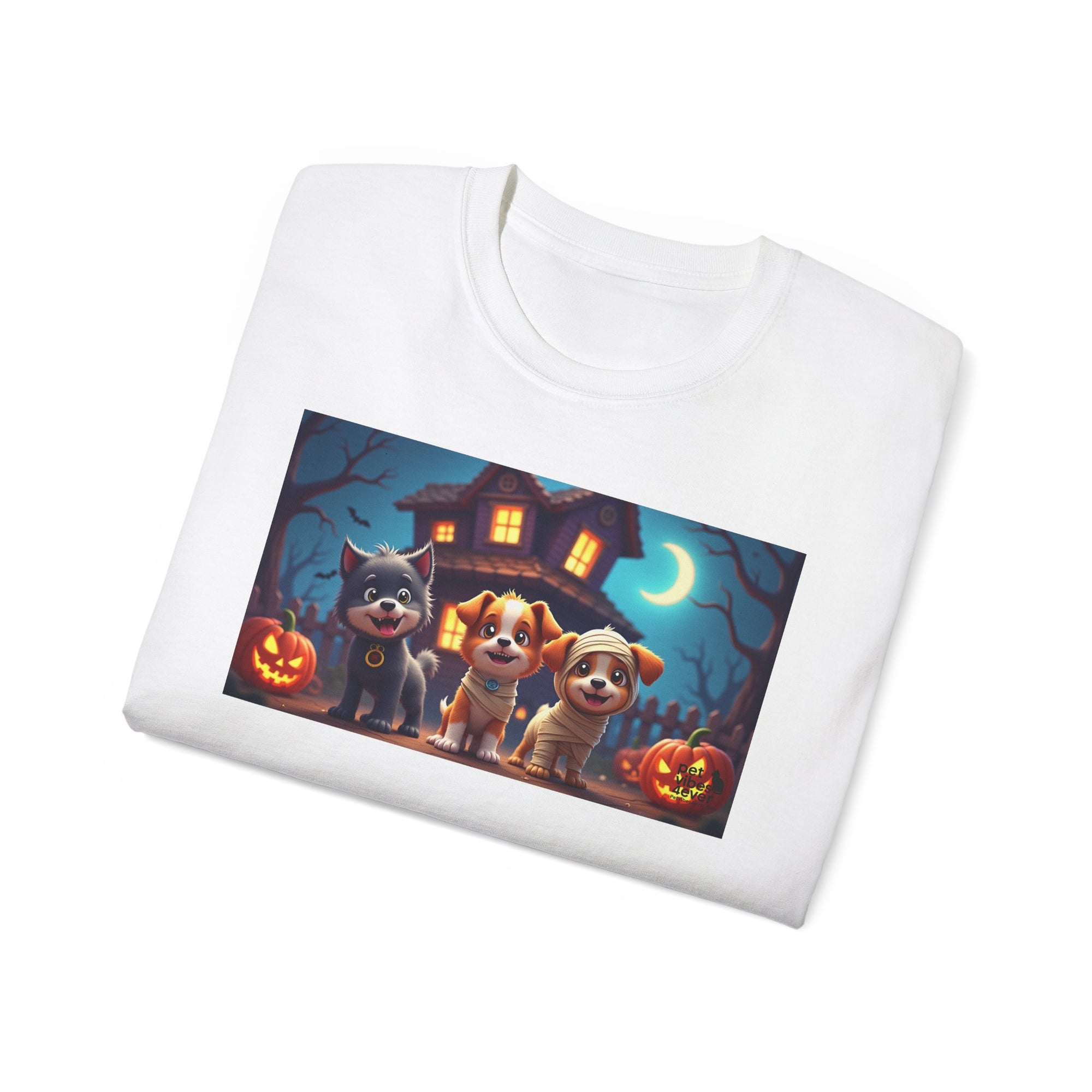 Halloween Pet Tee, Unisex Ultra Cotton T-Shirt, Cute Dog T-Shirt, Pet Lovers Gift, Halloween Costume Top