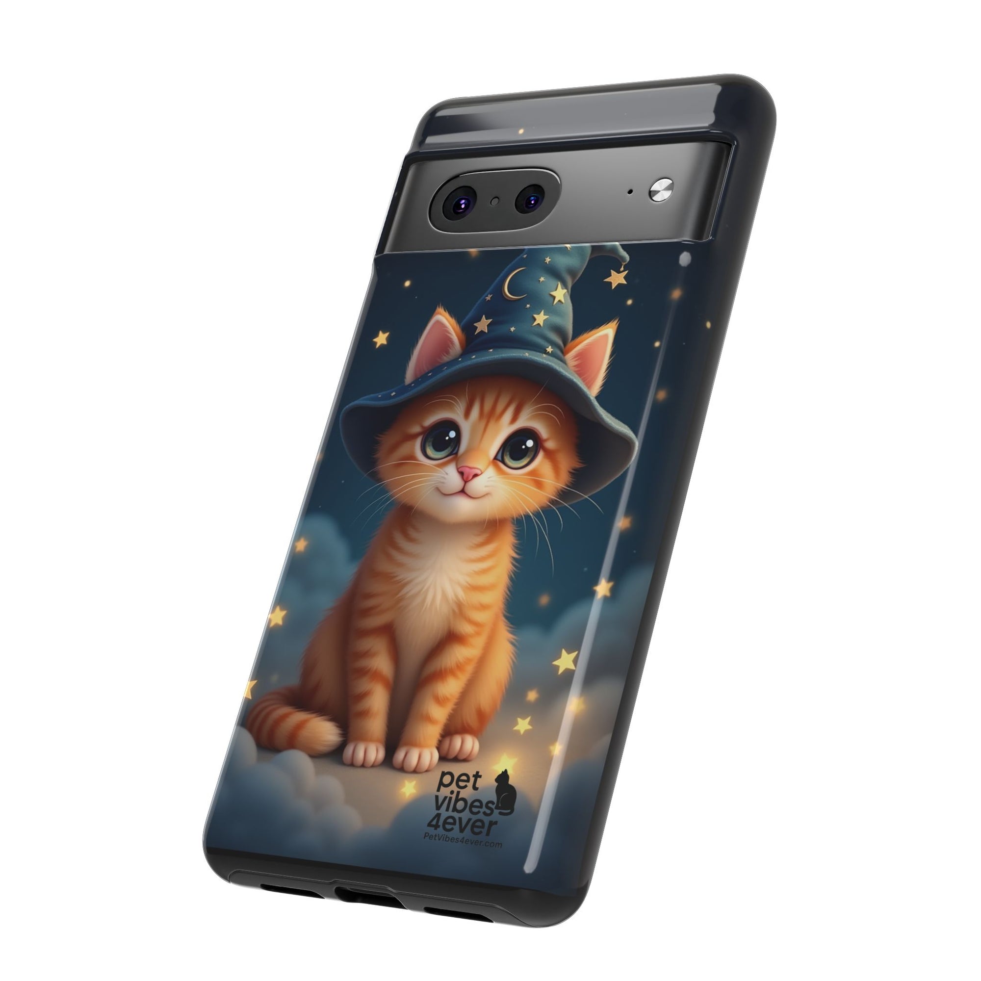 Cat-Themed Phone Case, Cute Cat Case, Pet Lover Gift, Kawaii Phone Accessory, Celestial Cat Design, Stylish Gadget Protector