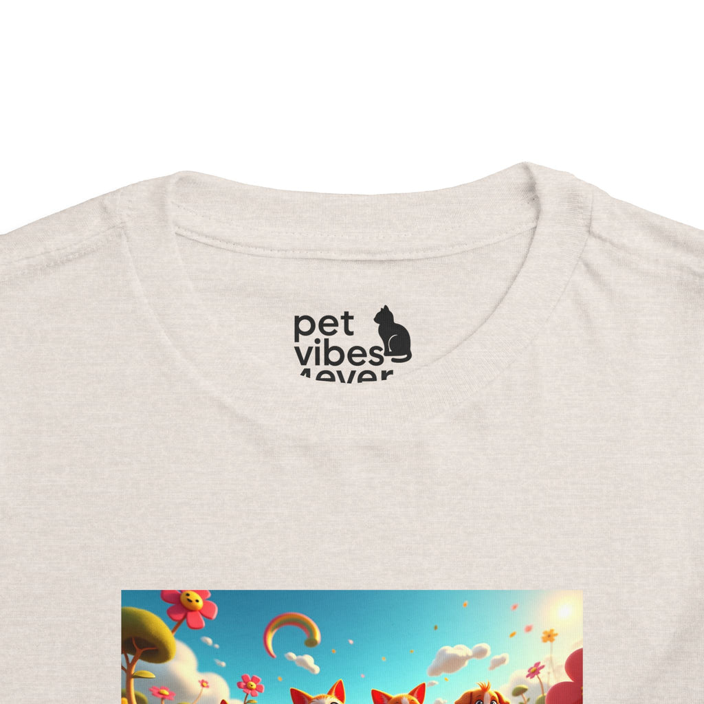 Colorful Toddler Short Sleeve Tee, Fun Kids T-Shirt, Summer Playwear, Birthday Gift, Rainbow Design Tee, Everyday Playwear