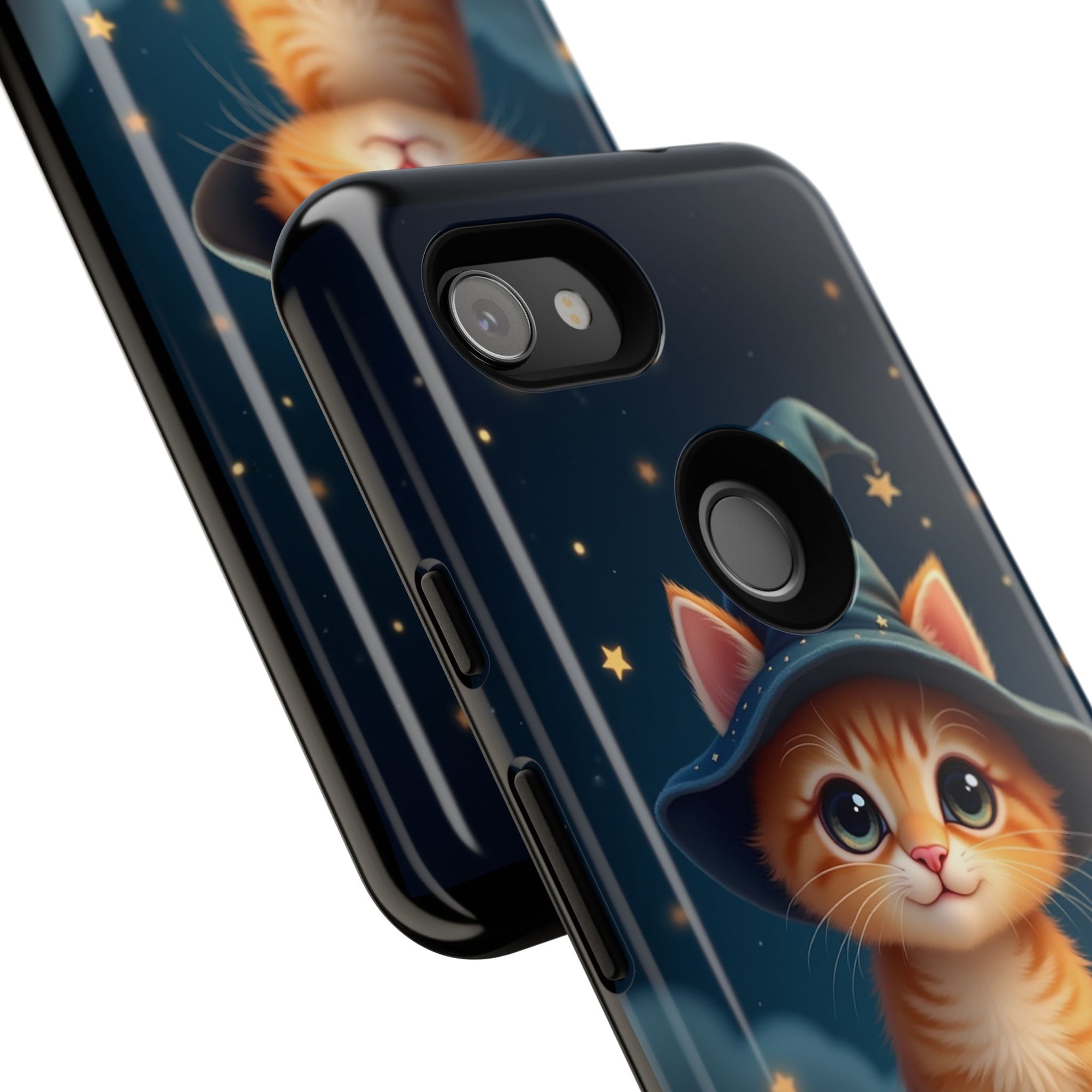 Cat-Themed Phone Case, Cute Cat Case, Pet Lover Gift, Kawaii Phone Accessory, Celestial Cat Design, Stylish Gadget Protector