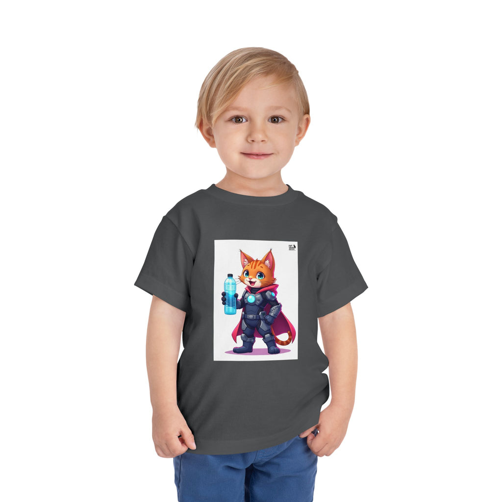 Superhero Cat Toddler Tee, Kids Graphic T-Shirt, Cute Animal Shirt, Birthday Gift, Funny Pet Tee