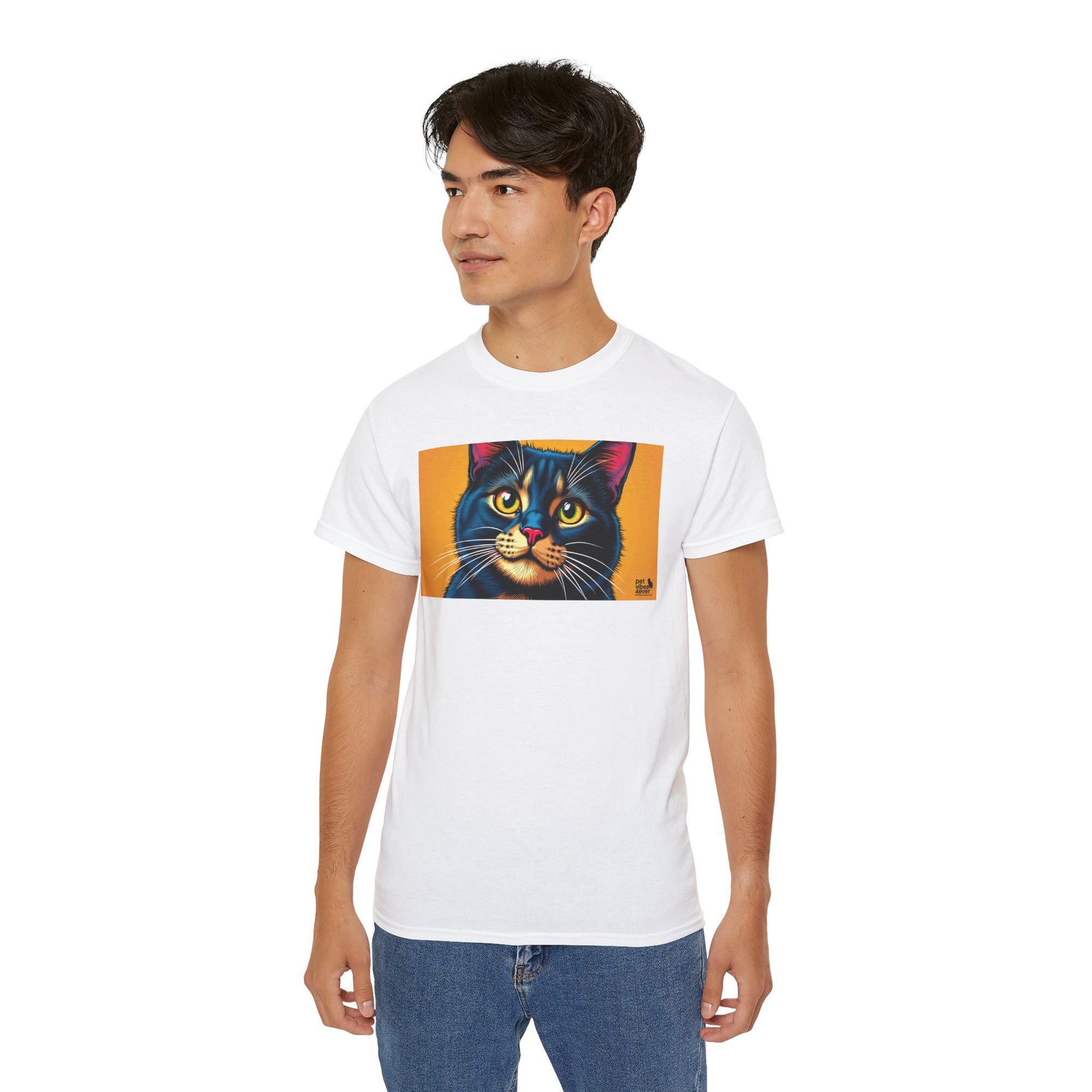 Whimsical Cat Art Tee, Funny Cat Lover Shirt, Gift for Cat Owners, Unique Pet Theme Apparel, Cozy Everyday Wear, Birthday Gift
