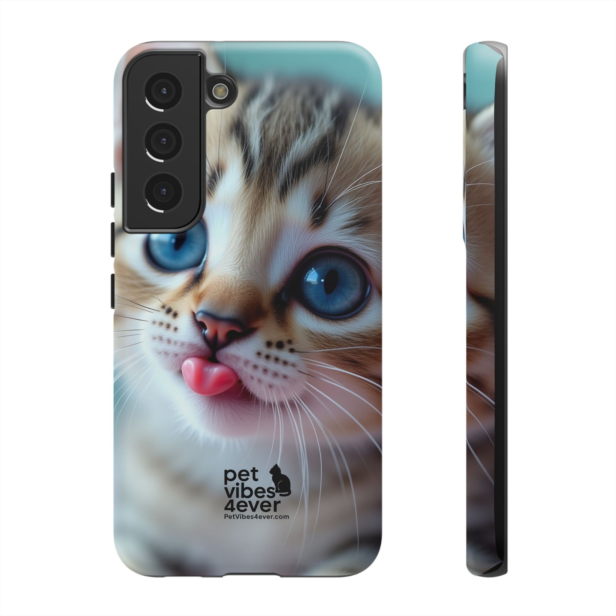 Cute Cat Phone Case, Pet Lover Gift, Durable Phone Cover, Animal Print Case, Cute Kitten Accessory