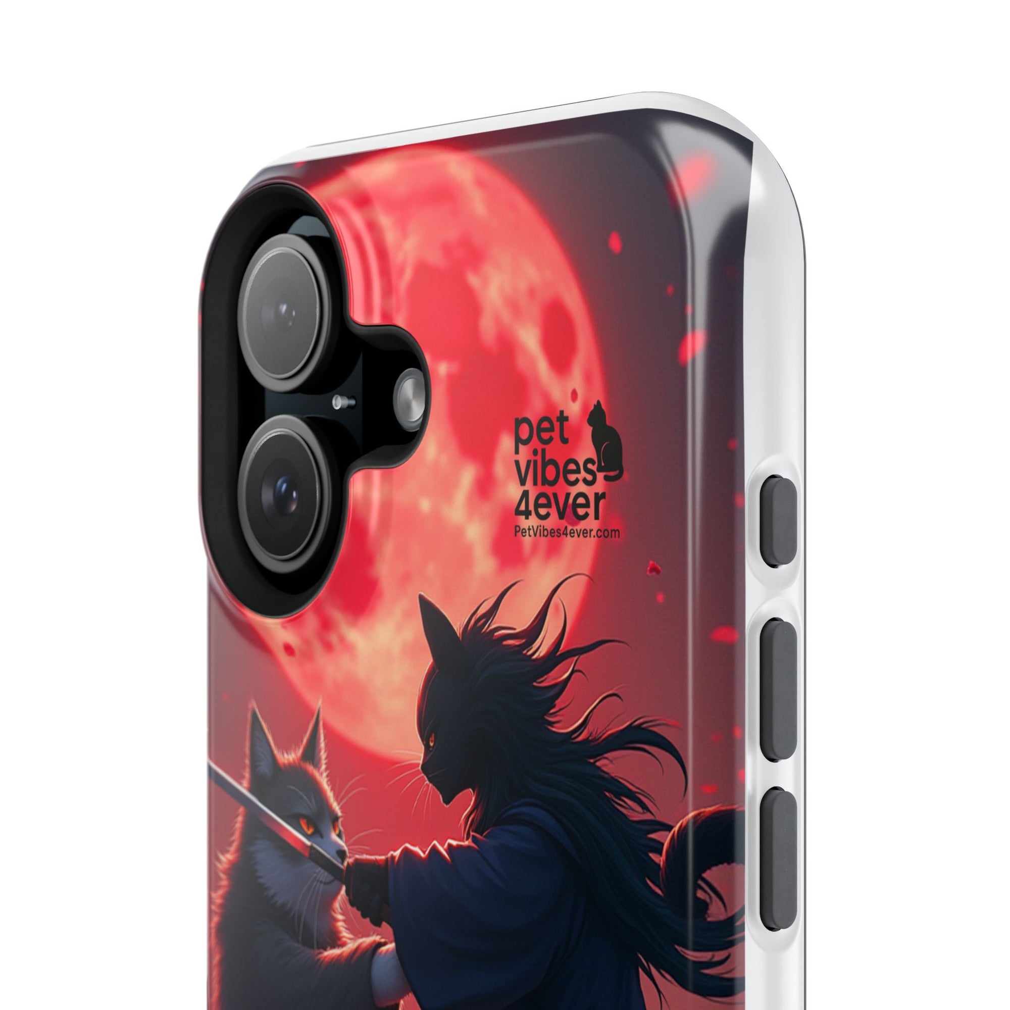 Samurai Cat Phone Case – Impact-Resistant, Pet Lovers, Cool Tech Accessories, Anime Aesthetic, Unique Gifts