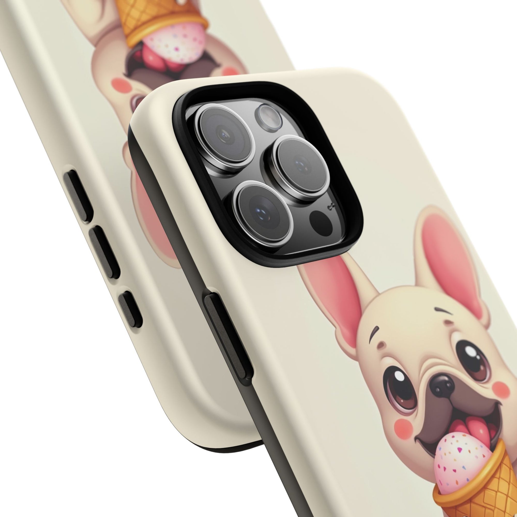 Cute Dog Case, Adorable Puppy Phone Cover, Pet Lover Gift, Ice Cream Design, Fun Accessories for Pet Owners