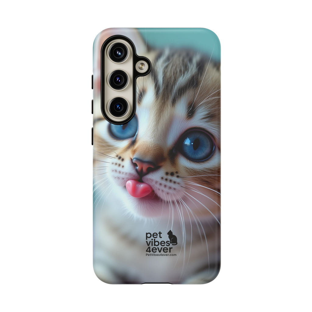 Cute Cat Phone Case, Pet Lover Gift, Durable Phone Cover, Animal Print Case, Cute Kitten Accessory