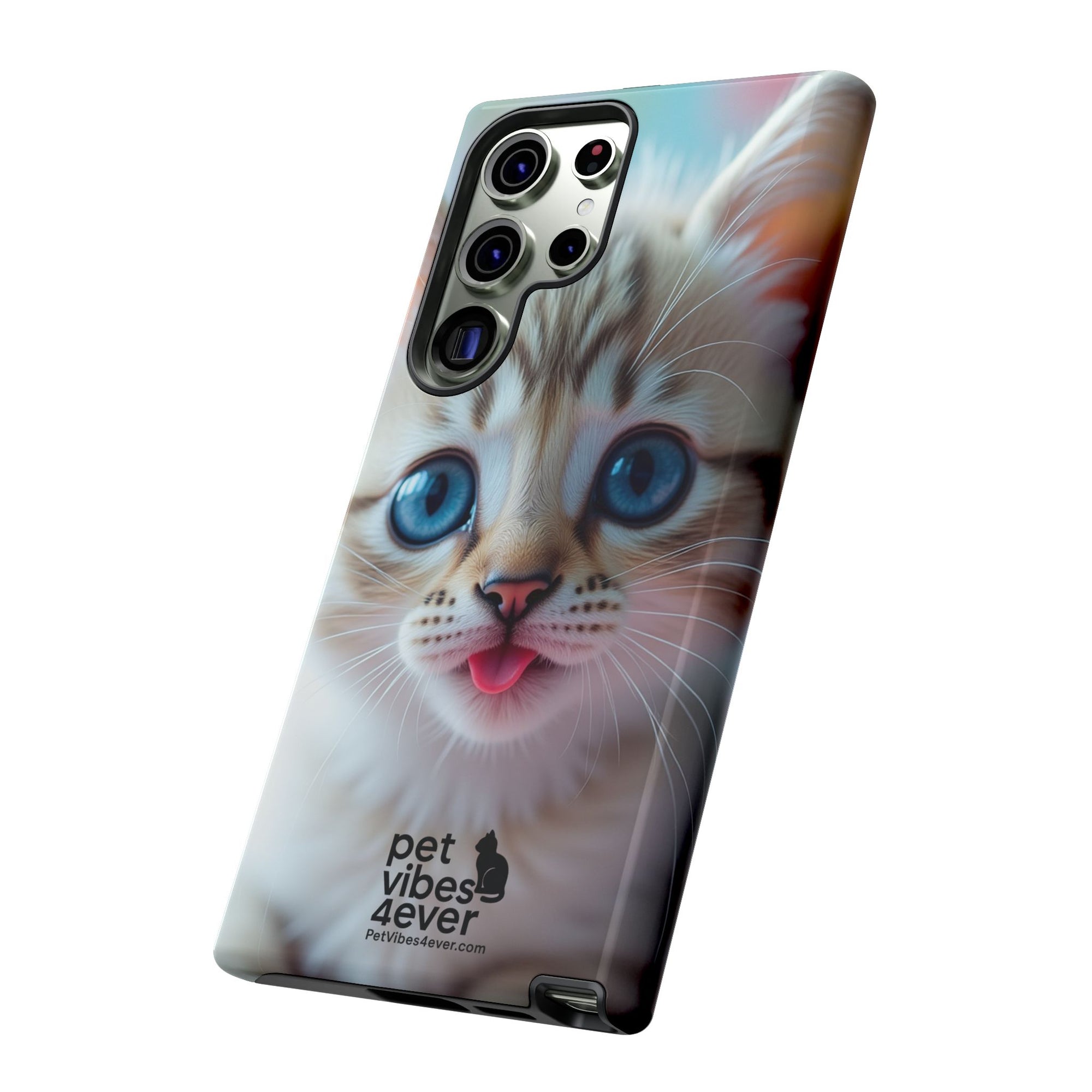 Cute Cat Phone Case with Pet Vibes, Perfect Gift for Cat Lovers, Fun Tech Accessories for Birthdays, Animal Lovers, Kawaii Style