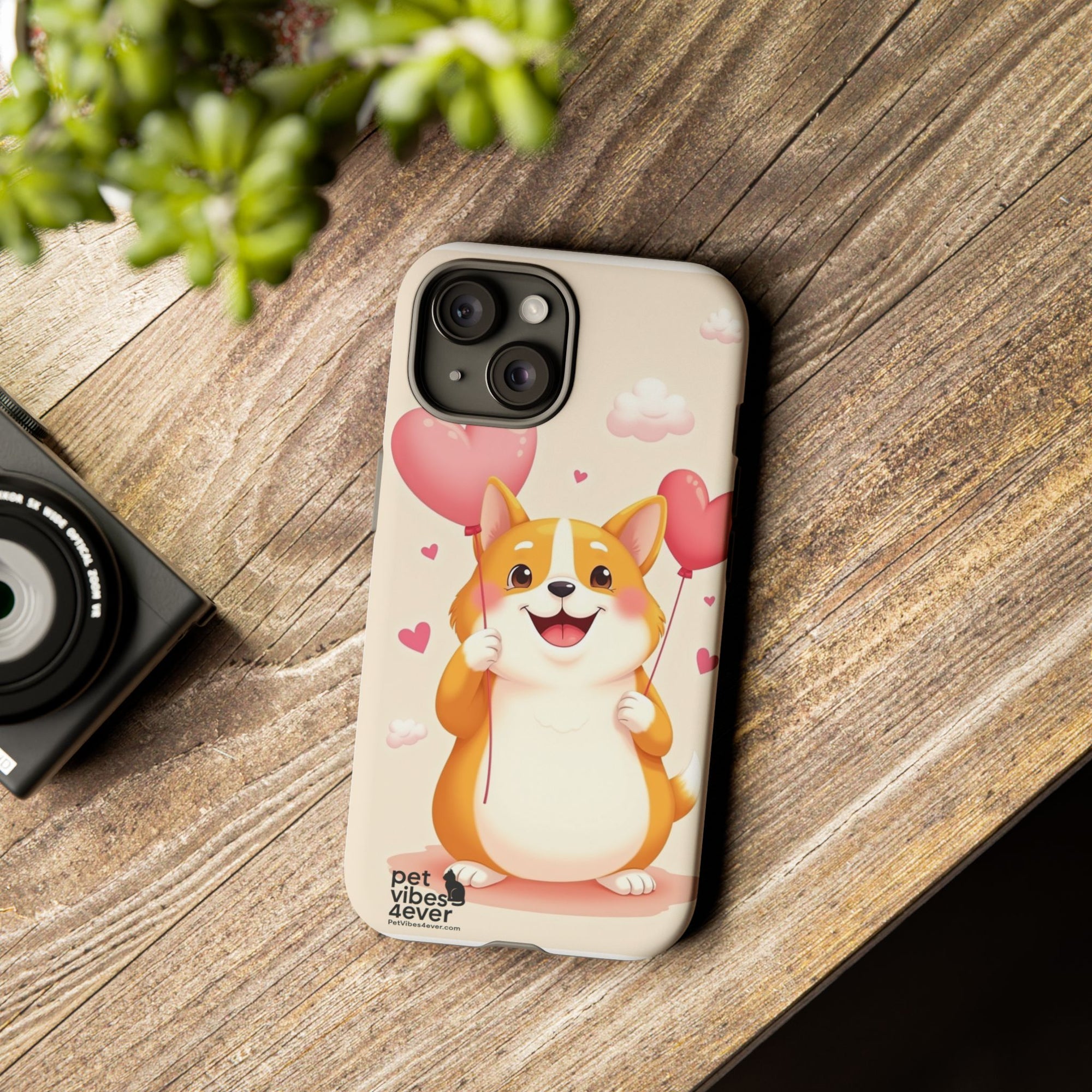 Corgi Love Phone Case, Cute Pet Gift, Animal Lover Accessory, Custom Phone Cover, Valentine's Day Gift