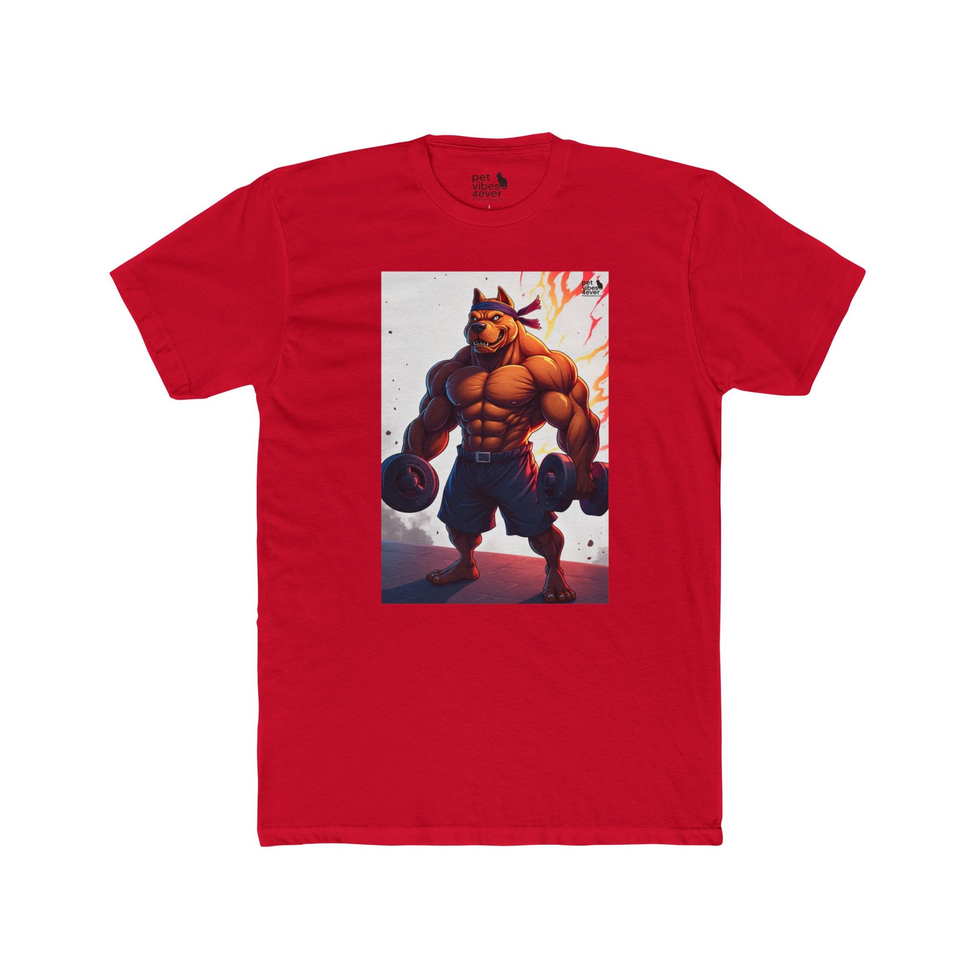 Muscle Bear Unisex Cotton Crew Tee, Gym Shirt, Fitness Apparel, Workout Top, Cartoon Graphic Tee, Gift for Him