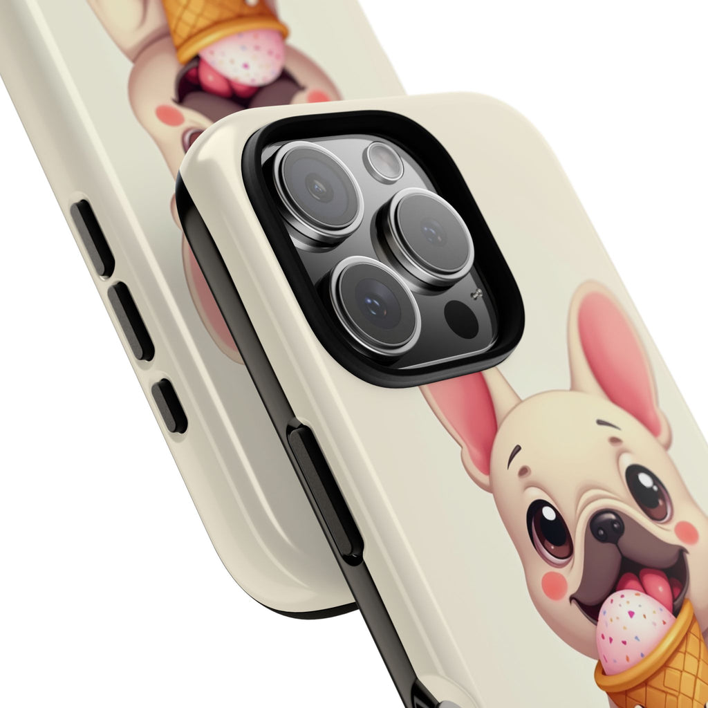 Cute Dog Case, Adorable Puppy Phone Cover, Pet Lover Gift, Ice Cream Design, Fun Accessories for Pet Owners