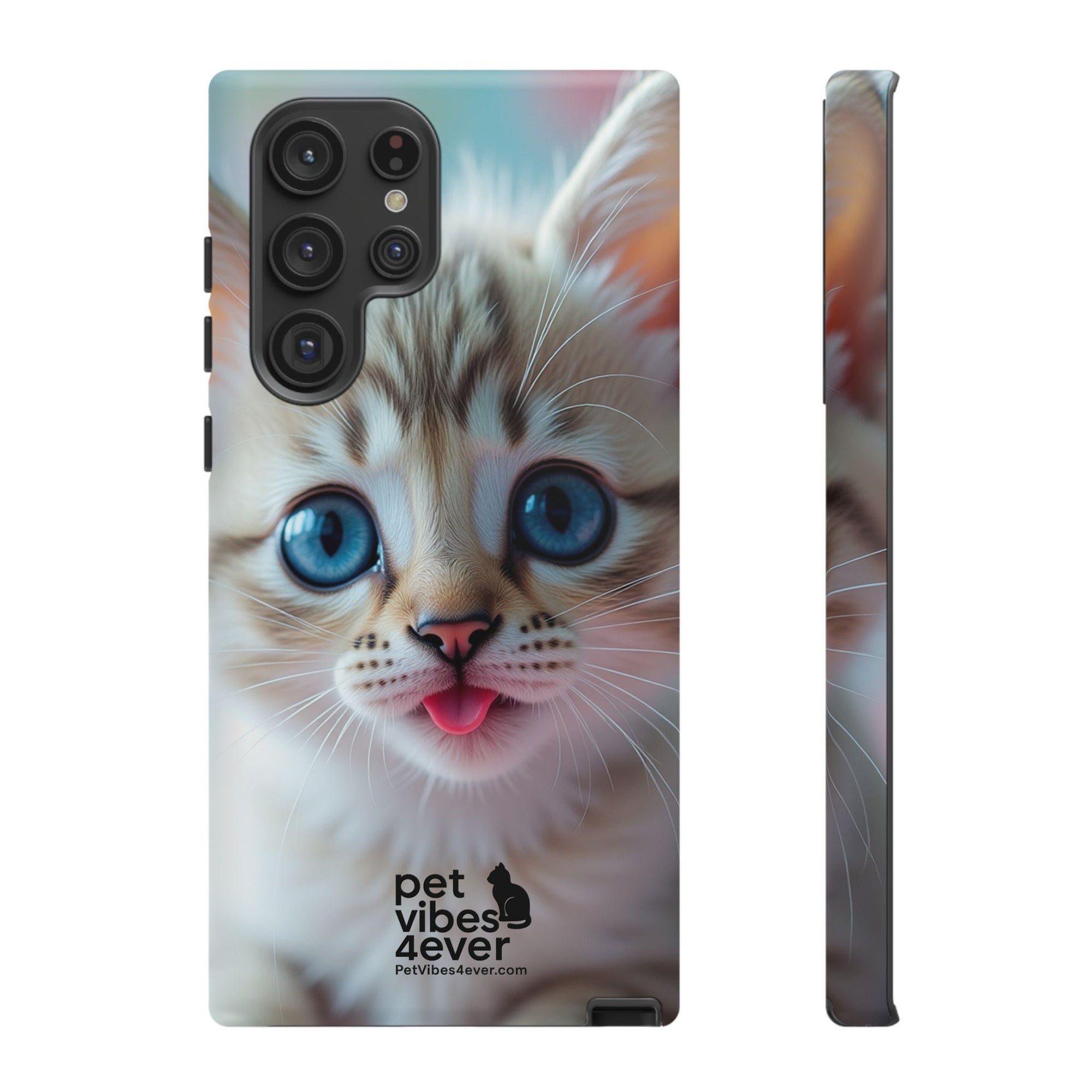 Cute Cat Phone Case with Pet Vibes, Perfect Gift for Cat Lovers, Fun Tech Accessories for Birthdays, Animal Lovers, Kawaii Style