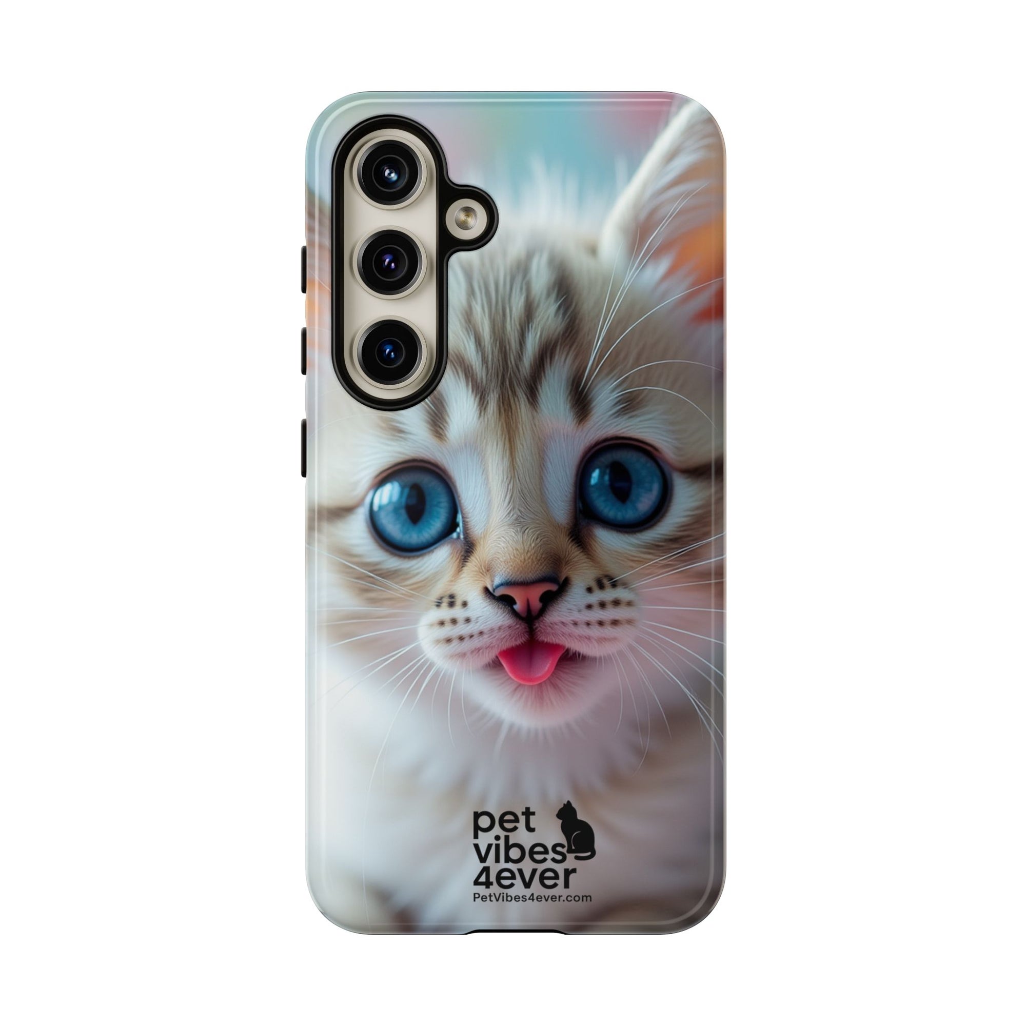 Cute Cat Phone Case with Pet Vibes, Perfect Gift for Cat Lovers, Fun Tech Accessories for Birthdays, Animal Lovers, Kawaii Style