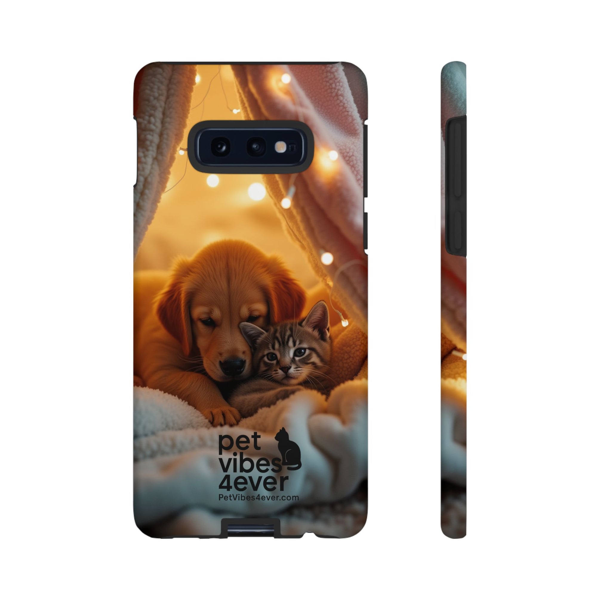 Pet Vibes Phone Case - Cute Dog & Cat Design, Animal Lover Gift, Customizable Pet Phone Cover, Collage Print Case for Kids