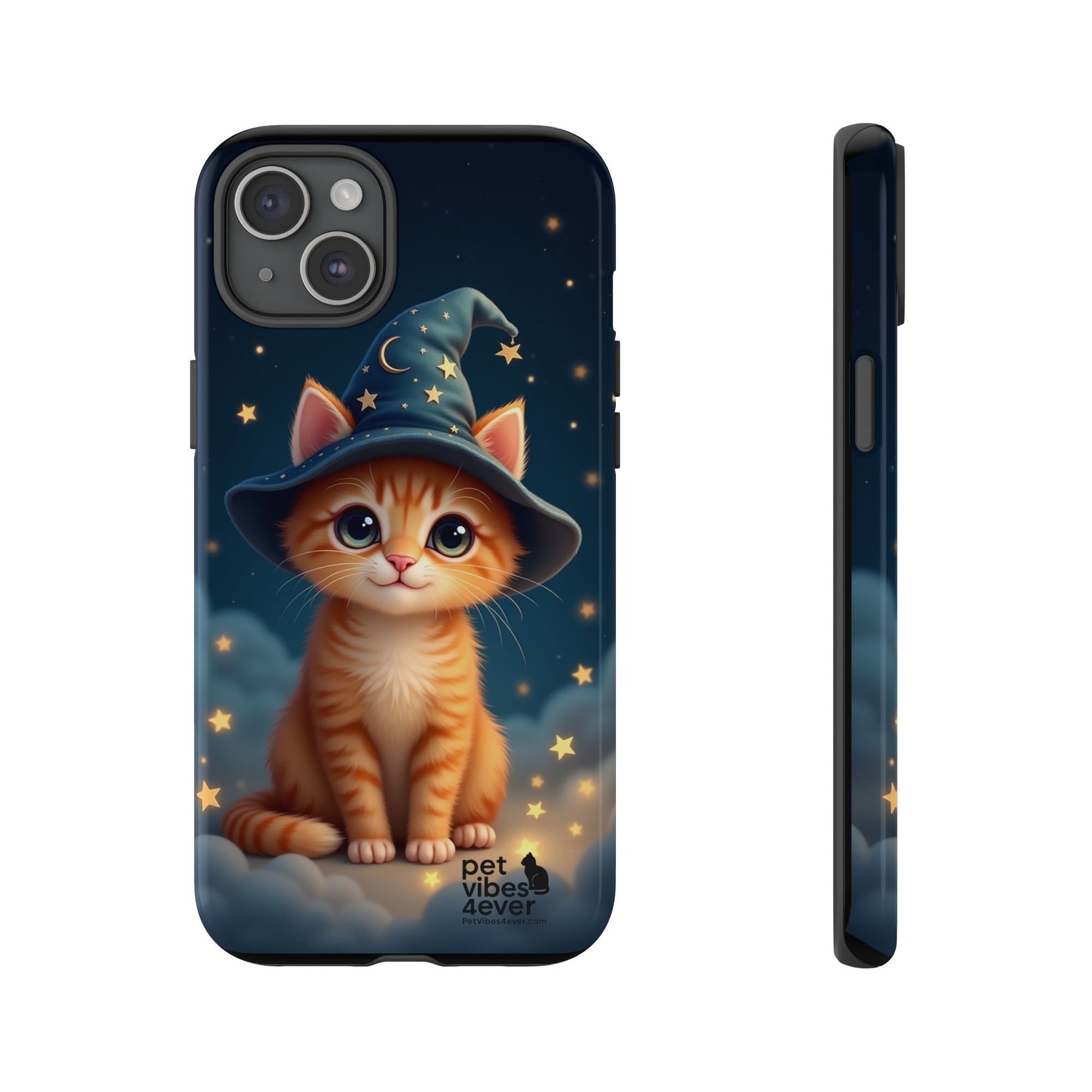 Cat-Themed Phone Case, Cute Cat Case, Pet Lover Gift, Kawaii Phone Accessory, Celestial Cat Design, Stylish Gadget Protector