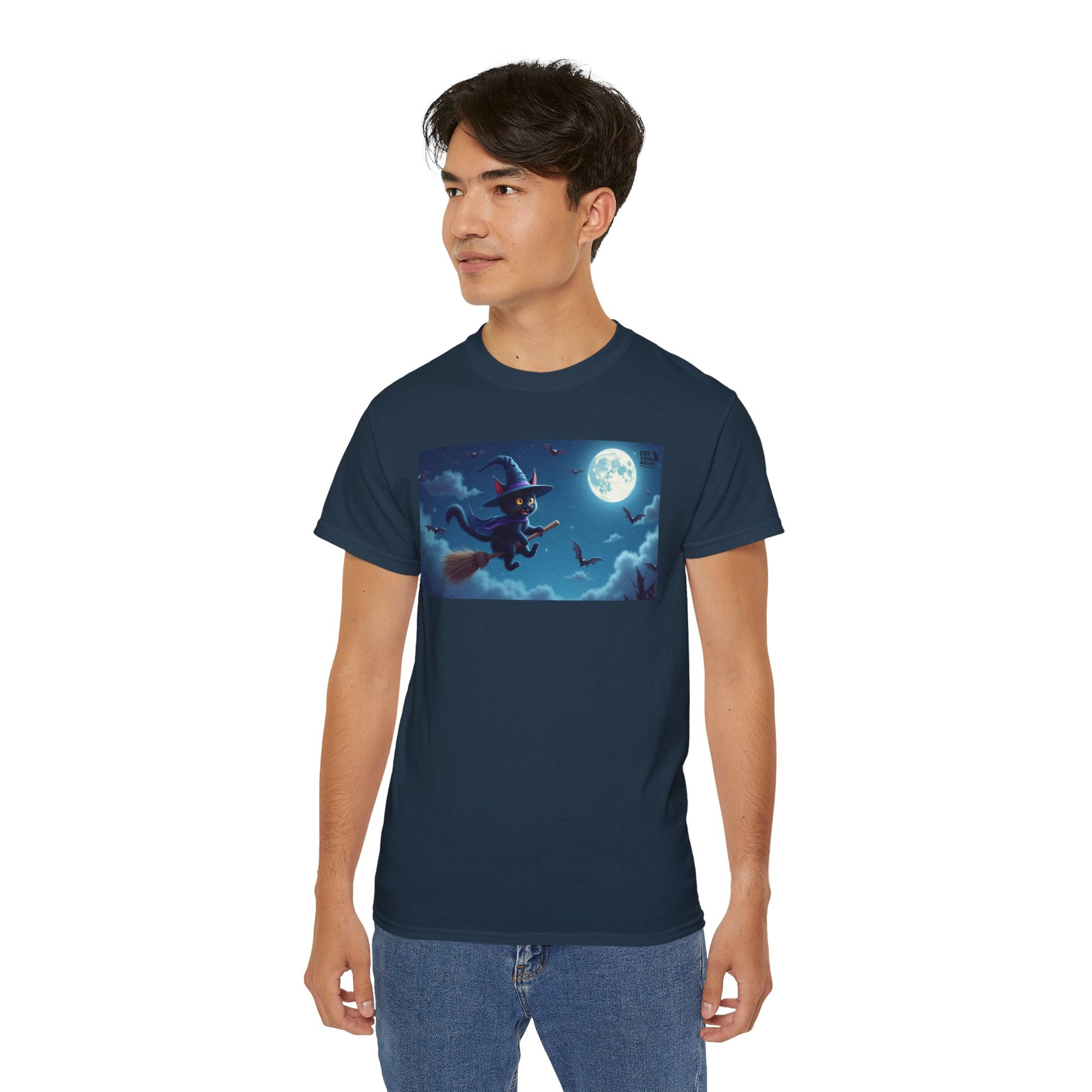 Moonlit Witch Unisex Tee | Spooky Vibes, Halloween Must-Have, Cozy Gift, Comfortable Everyday Wear, Magical Spirit Apparel
