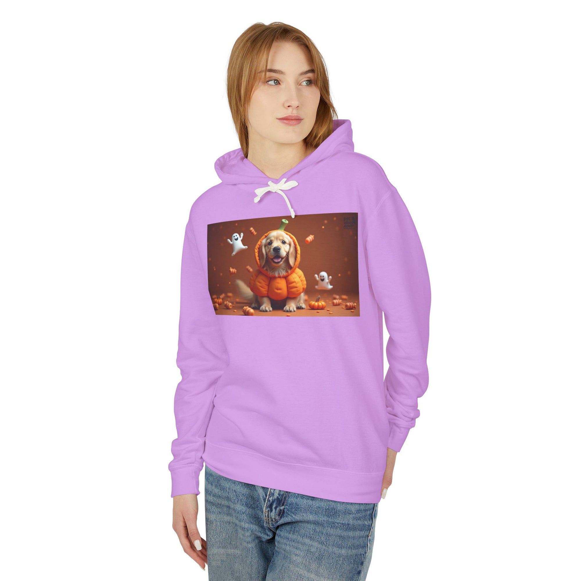 Cozy Halloween Dog Hoodie, Unisex Lightweight Sweatshirt, Perfect Fall Gift, Pet Lovers Apparel, Spooky Season Sweatshirt