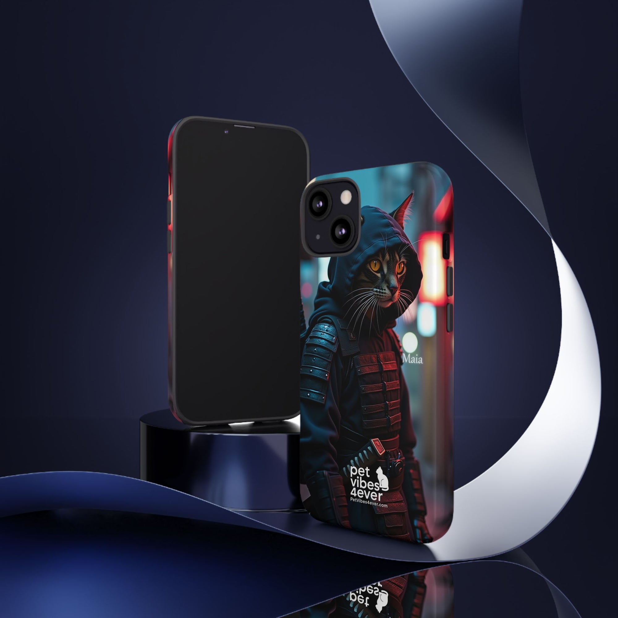 Tough Cases: Cool Cat Phone Case with 'Pet Vibes 4ever', Perfect for Cat Lovers, Unique Gift for Pet Enthusiasts, Fun Phone Accessory, [...]