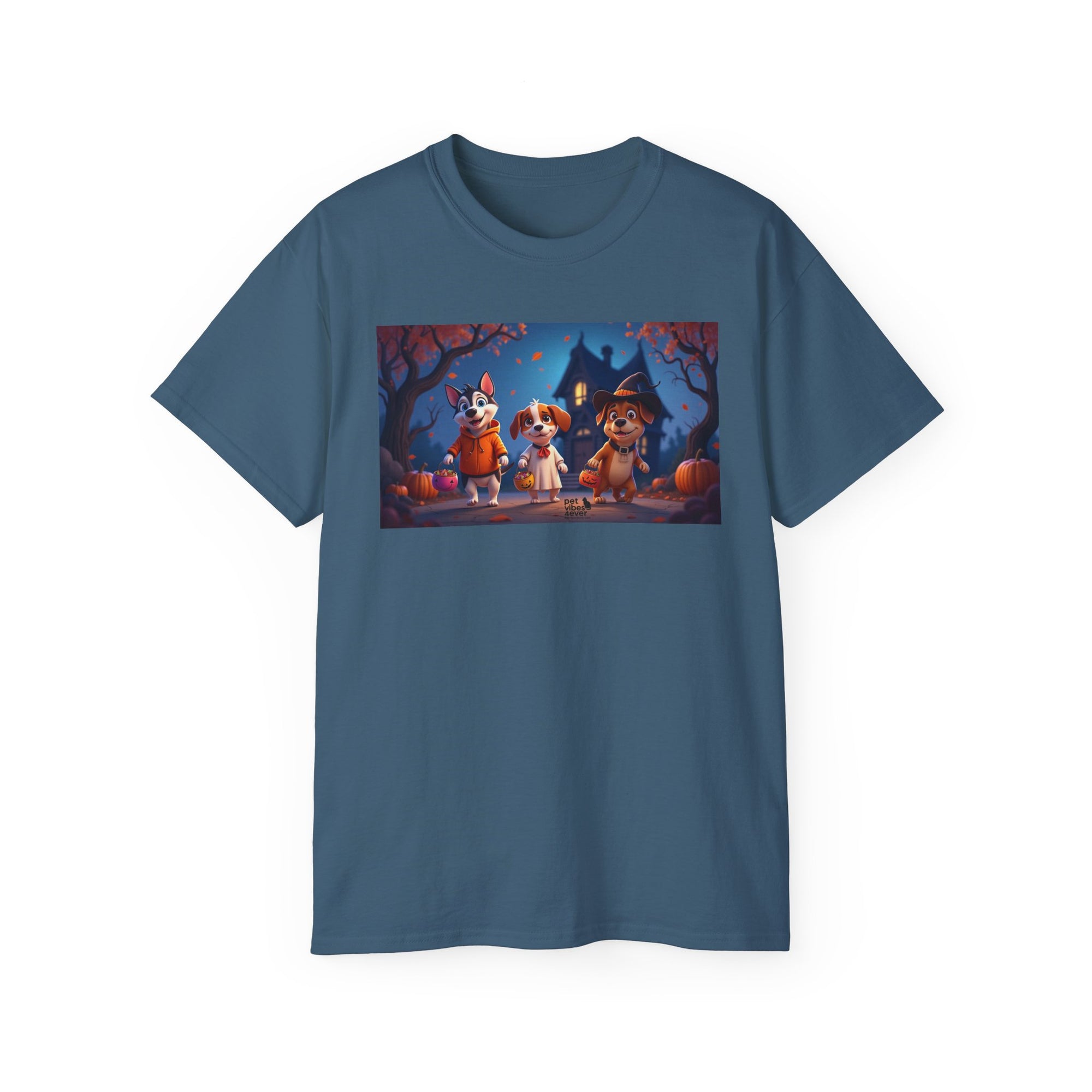 Whimsical Halloween Animal Tee, Unisex Cotton Shirt, Cute Graphic Tee, Fall Festival Apparel, Spooky Season Gift