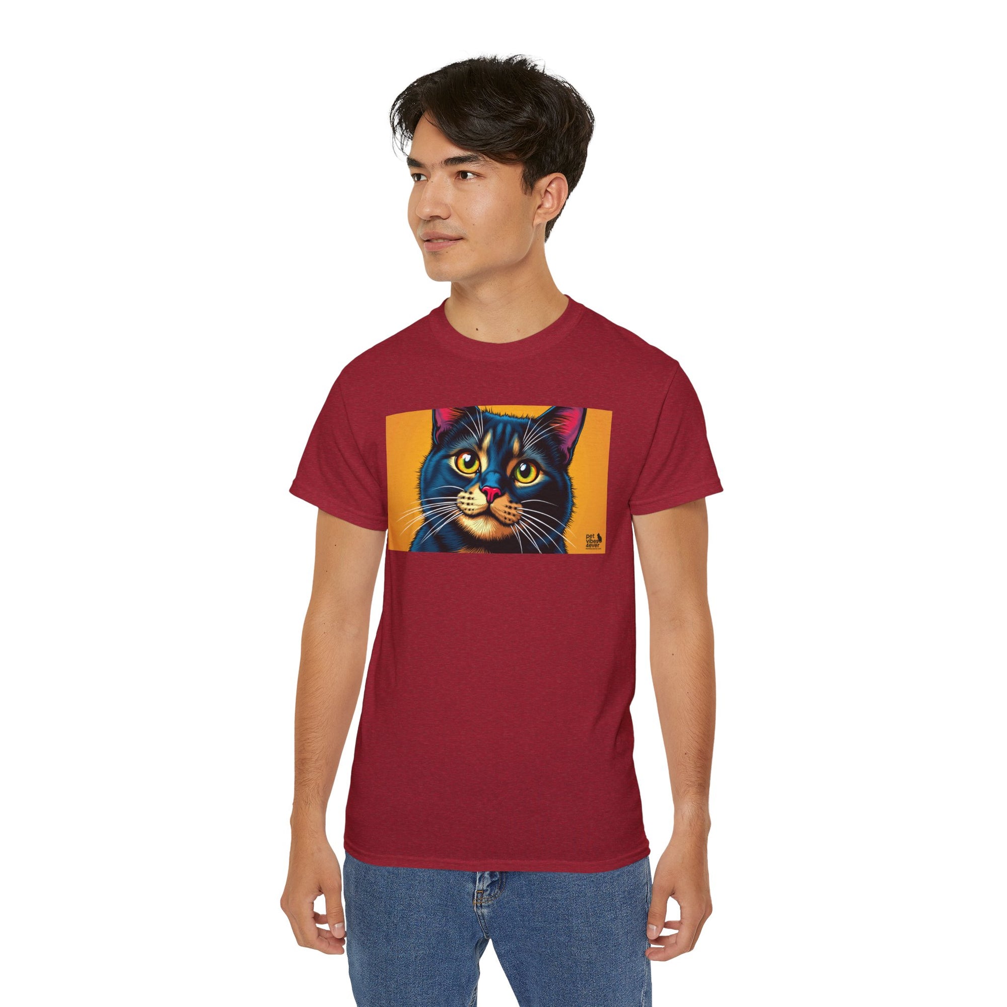 Whimsical Cat Art Tee, Funny Cat Lover Shirt, Gift for Cat Owners, Unique Pet Theme Apparel, Cozy Everyday Wear, Birthday Gift