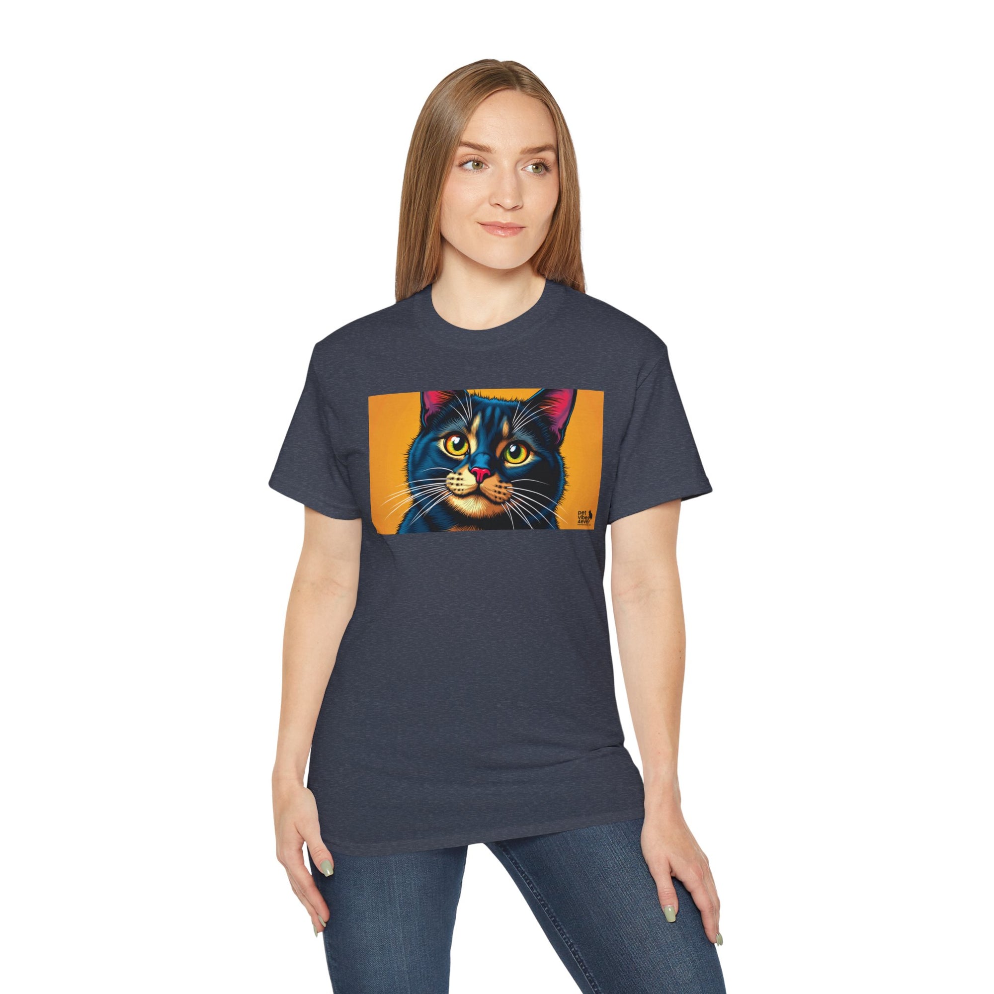 Whimsical Cat Art Tee, Funny Cat Lover Shirt, Gift for Cat Owners, Unique Pet Theme Apparel, Cozy Everyday Wear, Birthday Gift