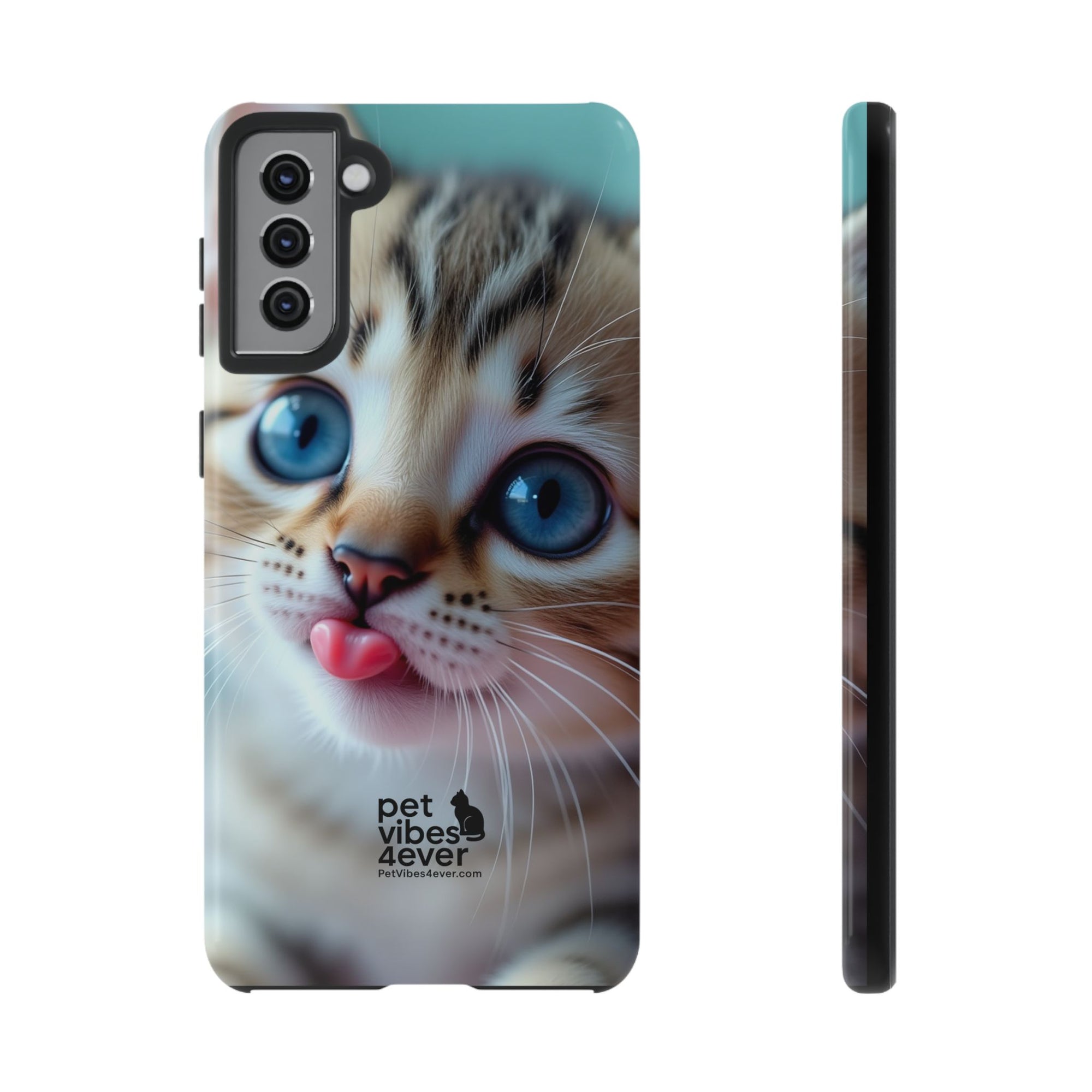 Cute Cat Phone Case, Pet Lover Gift, Durable Phone Cover, Animal Print Case, Cute Kitten Accessory