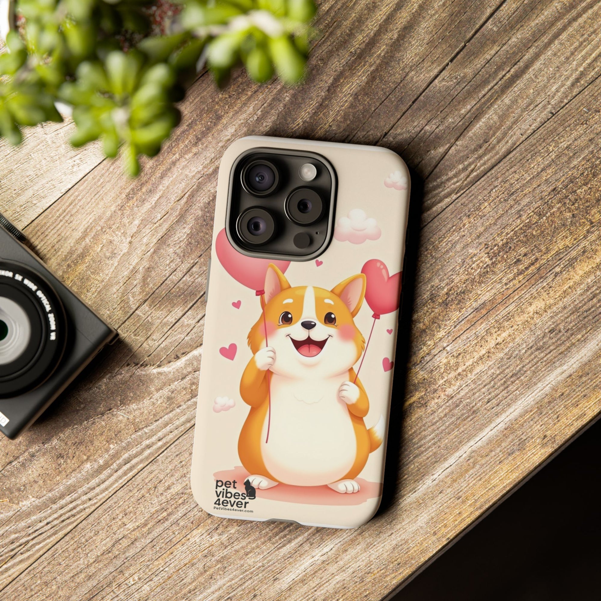 Corgi Love Phone Case, Cute Pet Gift, Animal Lover Accessory, Custom Phone Cover, Valentine's Day Gift