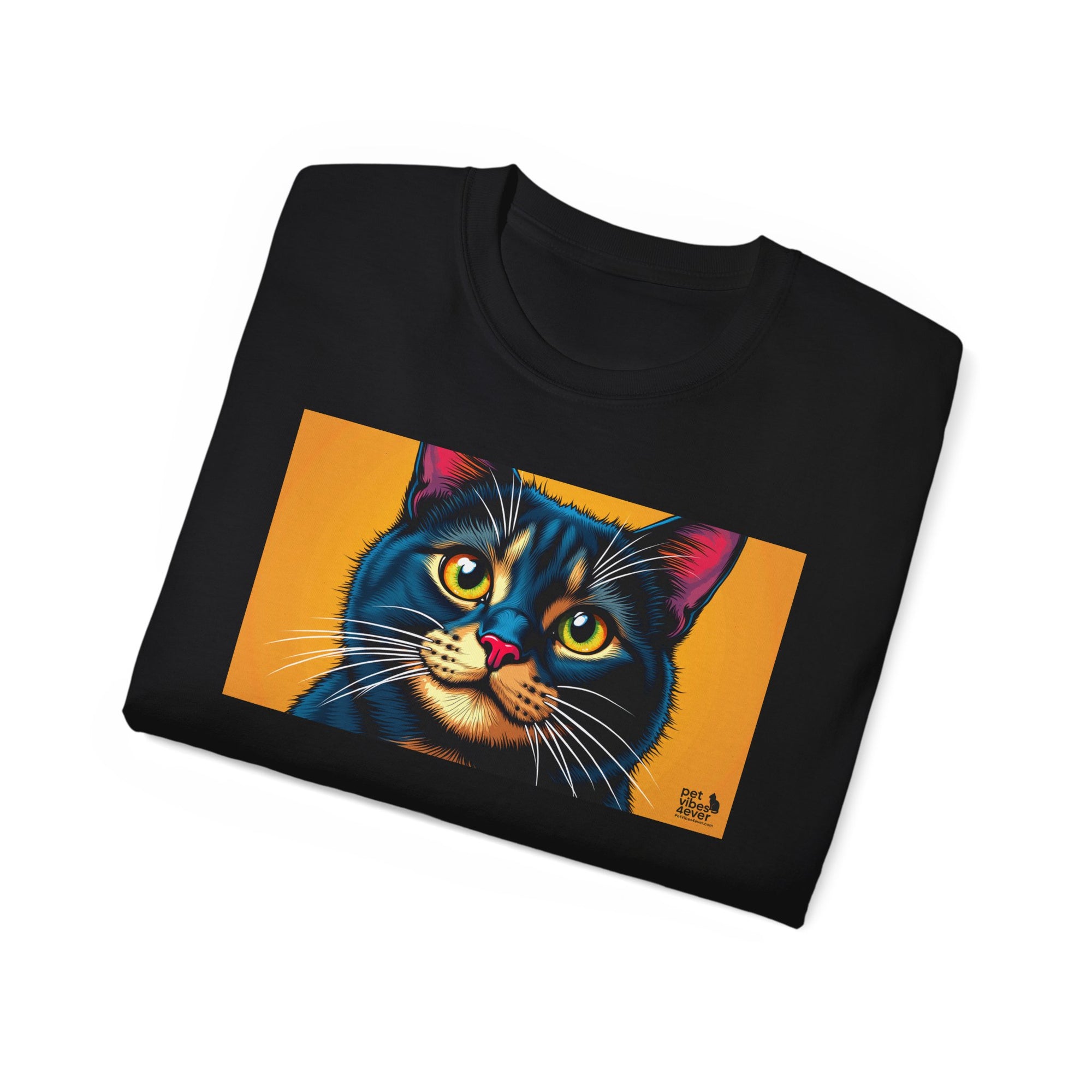 Whimsical Cat Art Tee, Funny Cat Lover Shirt, Gift for Cat Owners, Unique Pet Theme Apparel, Cozy Everyday Wear, Birthday Gift