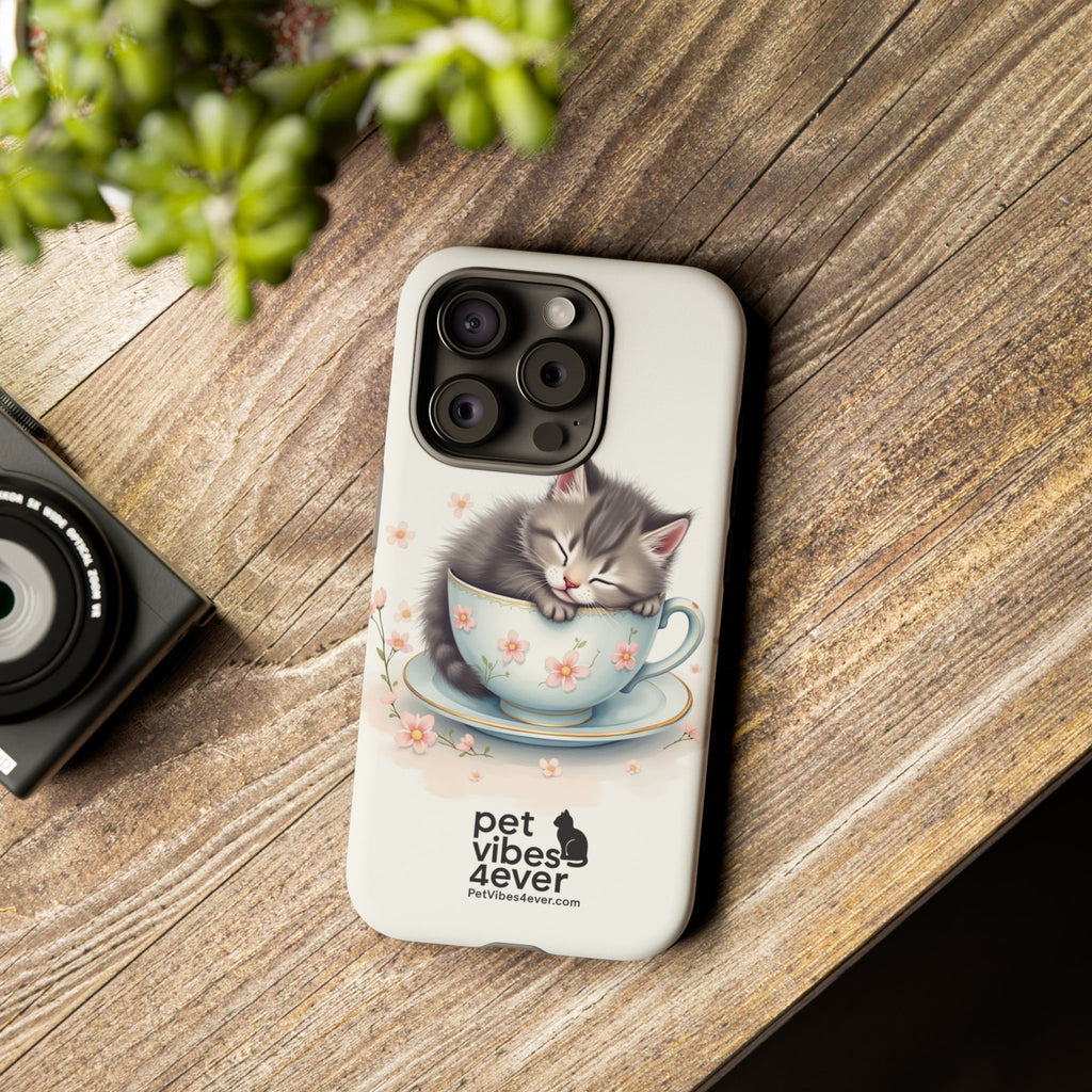 Cute Cat Phone Case - Tough Cases for Animal Lovers, Pet Gifts, Phone Accessories, Kitten Merchandise, Cute Cat Decor