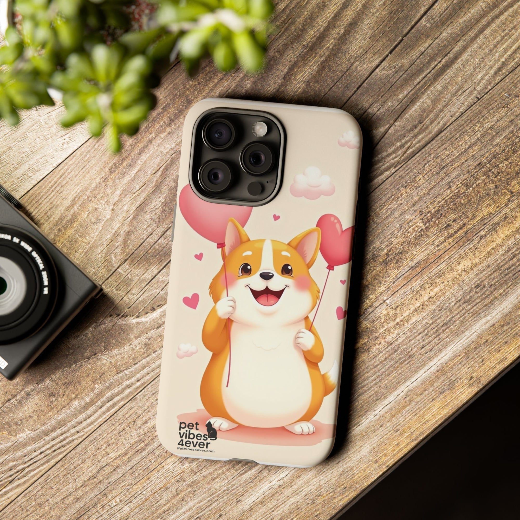Corgi Love Phone Case, Cute Pet Gift, Animal Lover Accessory, Custom Phone Cover, Valentine's Day Gift