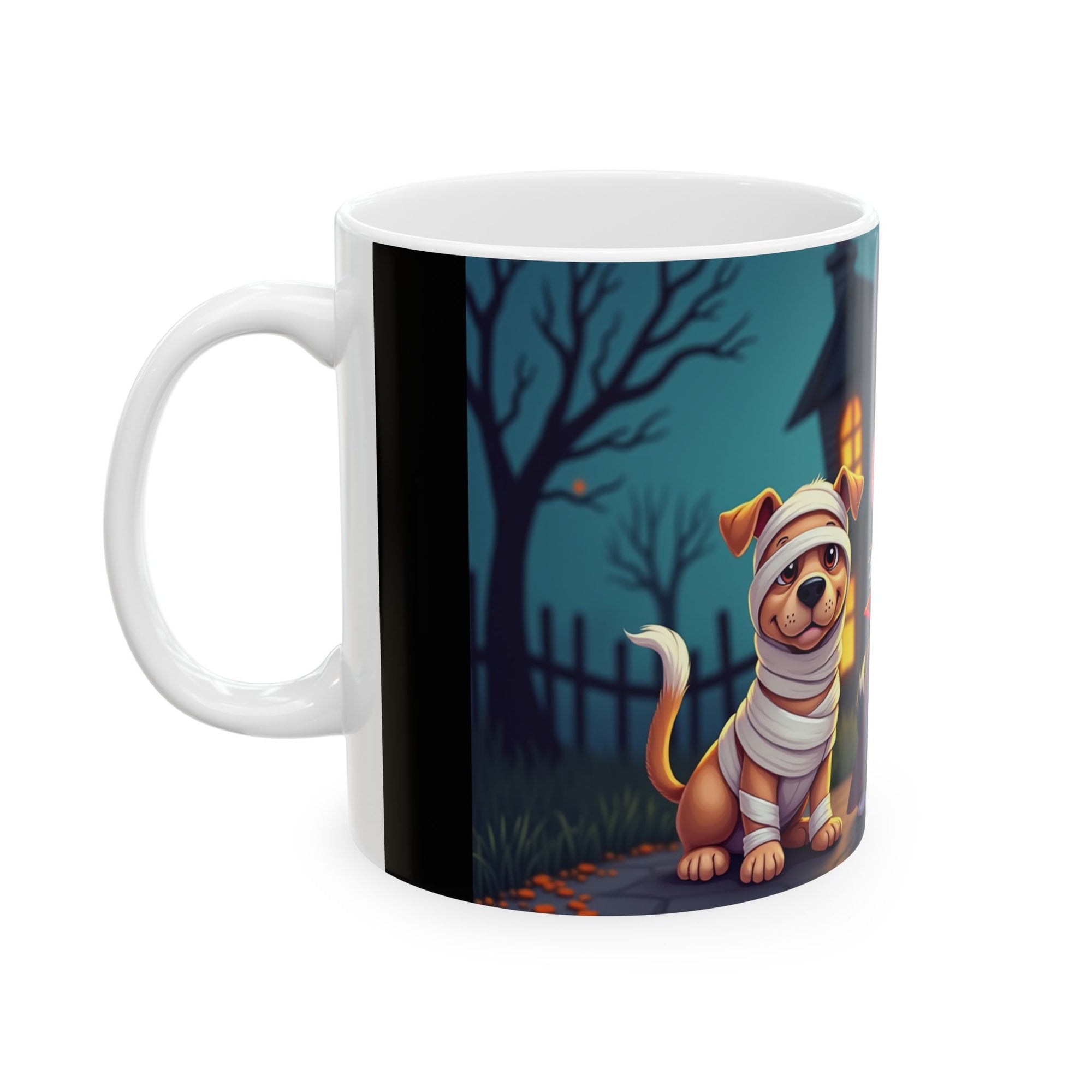 Spooky Pet-Themed Ceramic Mug for Dog Lovers | Halloween Gift, Cute Dog Mug, Pet Owner Coffee Cup, Dog Mom Gift, Fun Halloween Decor