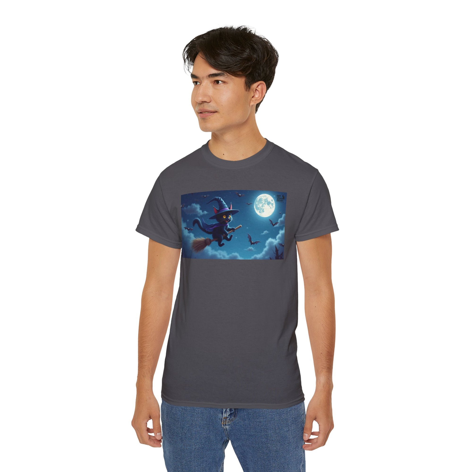 Moonlit Witch Unisex Tee | Spooky Vibes, Halloween Must-Have, Cozy Gift, Comfortable Everyday Wear, Magical Spirit Apparel