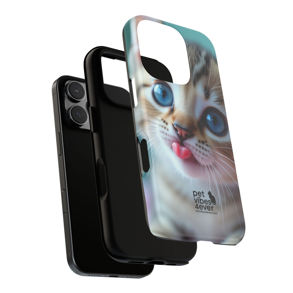 Cute Cat Phone Case, Pet Lover Gift, Funny Animal Protector, Cute Tech Accessories, Cat Mom Gift
